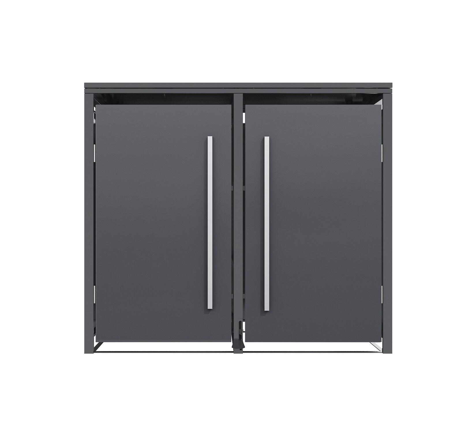 Westmann Mülltonnenbox Pedura 2 2x 240L mit Fußpedal Anthrazit 80x132x116cm