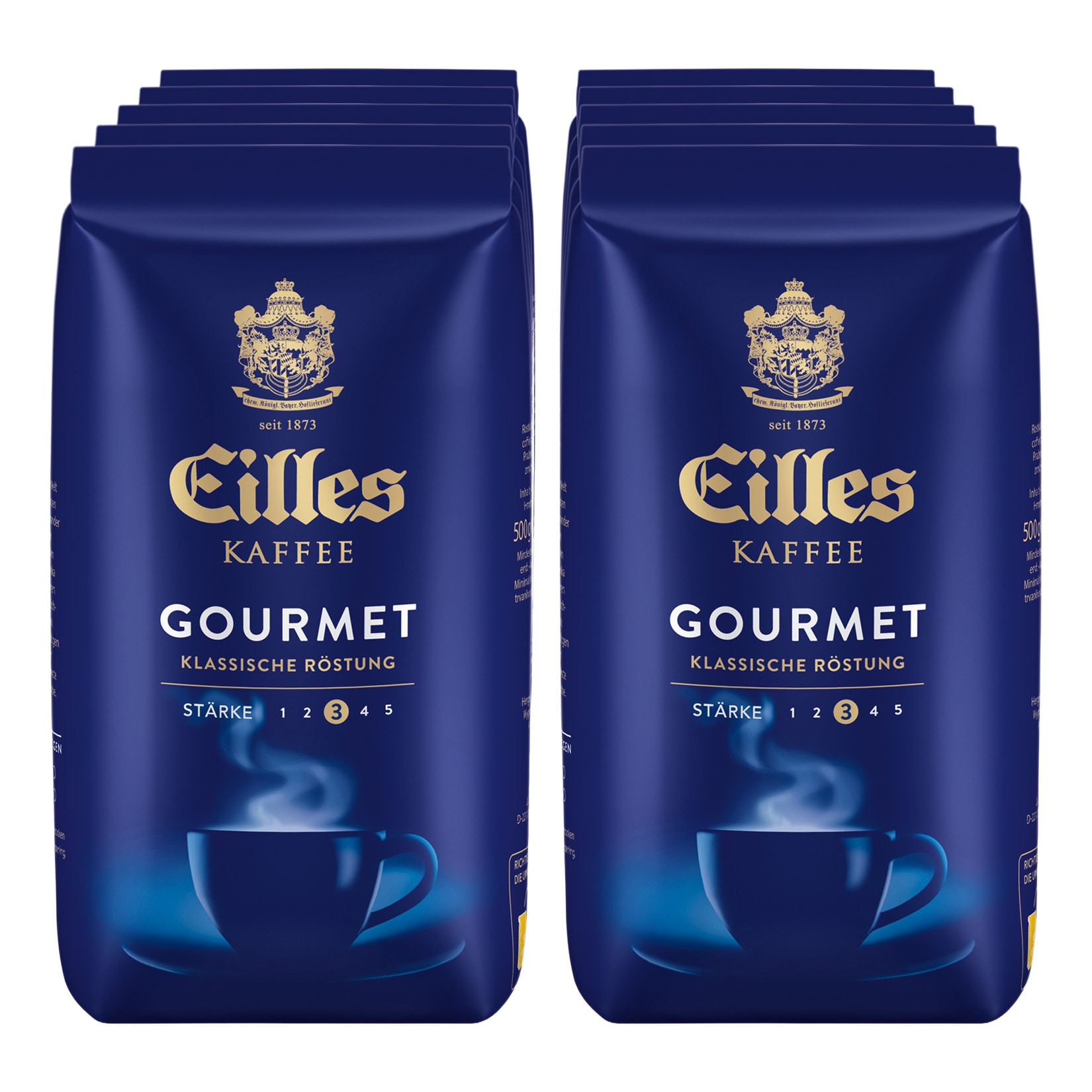 Eilles Kaffee Gourmet Ganze Bohnen 500 g, 10er Pack - Bild 1