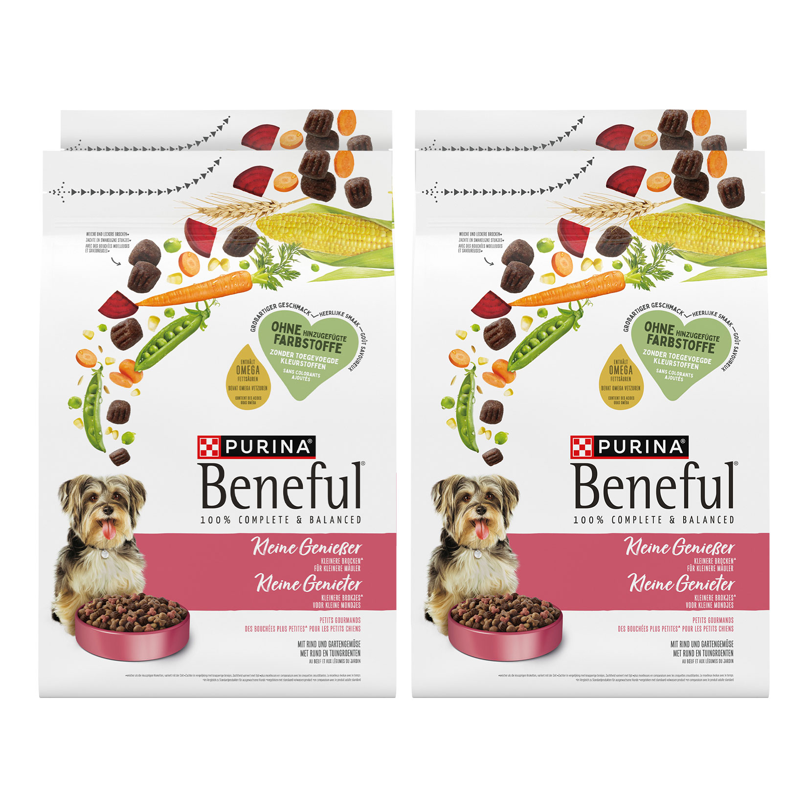 Purina BENEFUL Kleine Genie&szlig;er mit Rind und Gartengem&uuml;se 2,8 kg, 4er Pack - Bild 1
