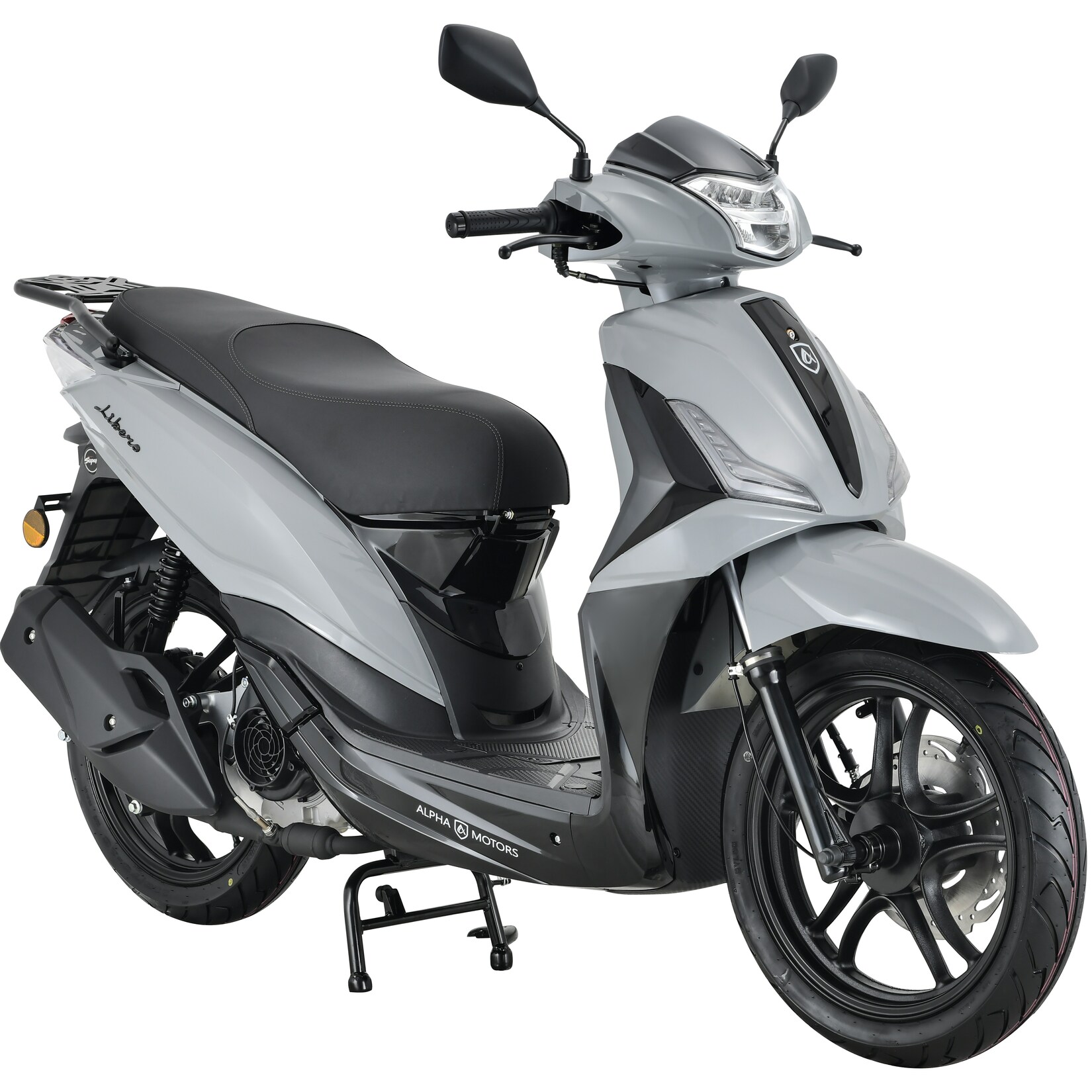 Alpha Motors Motorroller Libero 125 ccm 90 km/h EURO 5+ 16-Zoll grau-schwarz