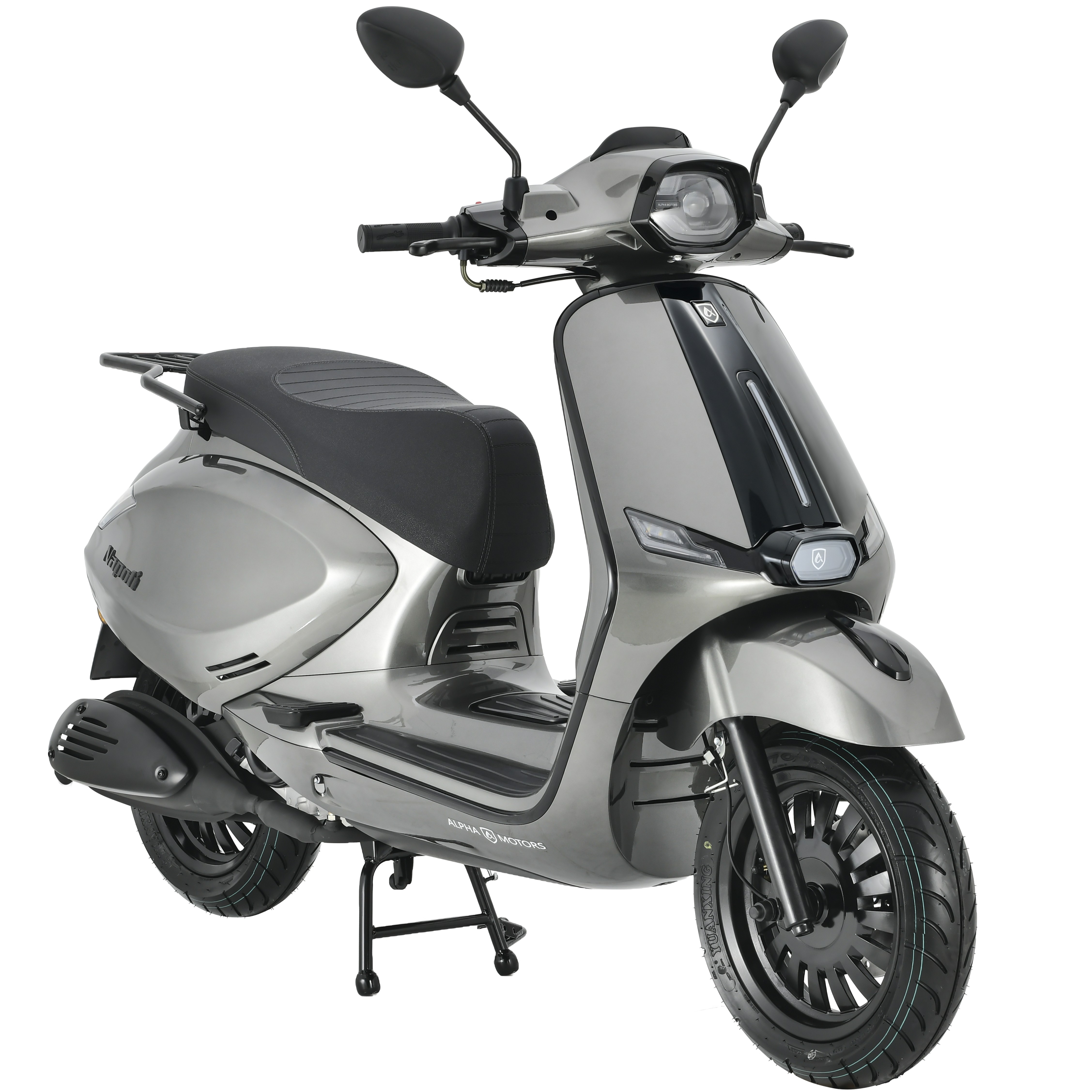 Alpha Motors Motorroller Napoli 50 ccm 45 km/h EURO 5 silber-schwarz - Bild 1
