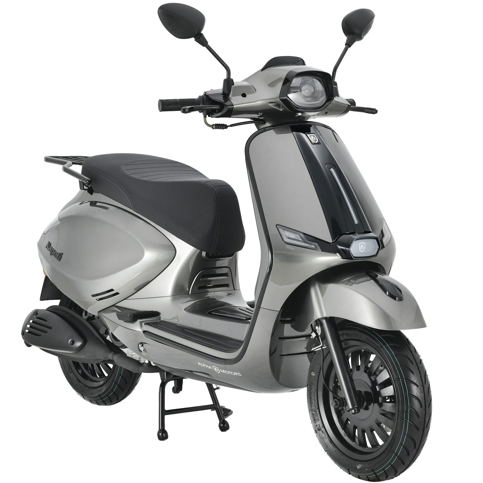 Alpha Motors Motorroller Napoli 50 ccm 45 km/h EURO 5 silber-schwarz