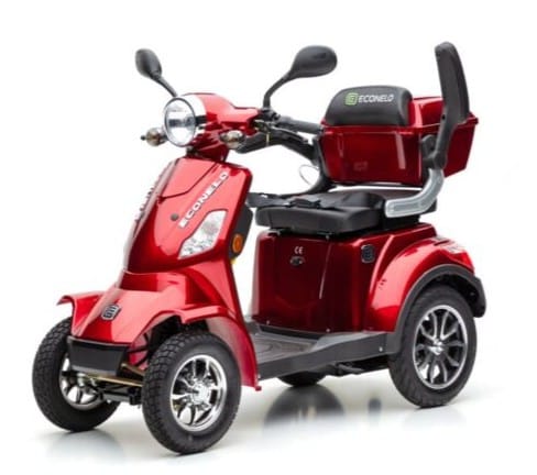 ECONELO  E-Seniorenmobil J4000 L, Lithium-Akku, 4-Rad, 1000 Watt, Rot - Bild 1