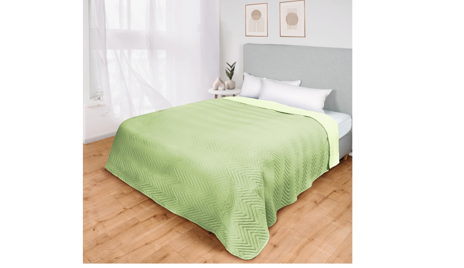 Tagesdecke 200x220cm - gr&uuml;n - Bild 1
