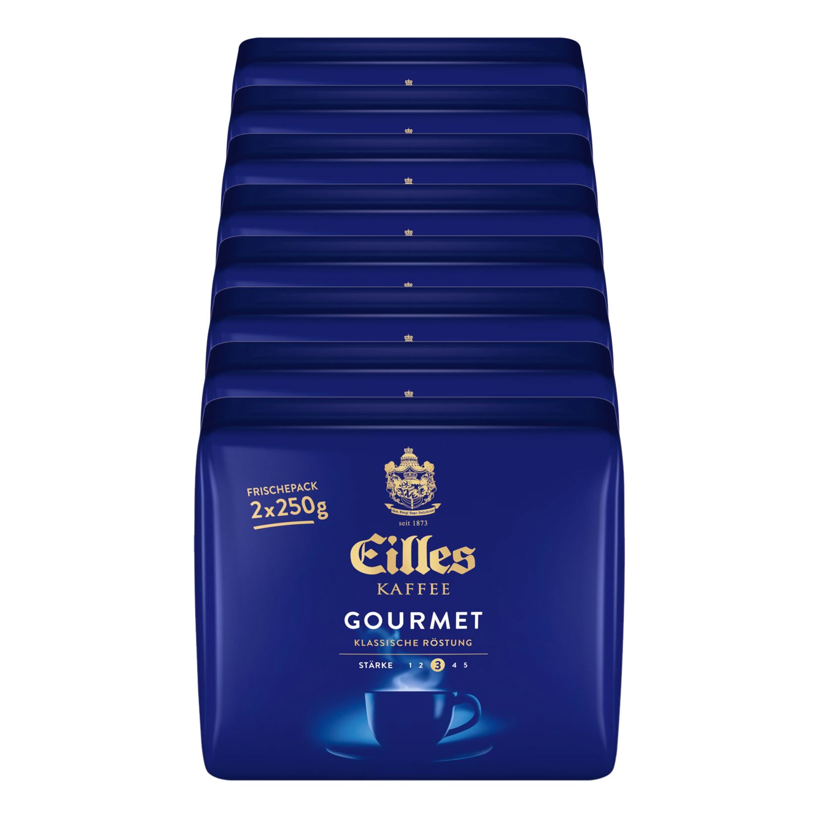 EILLES KAFFEE Gourmet Caf&eacute; 2x 250 g gemahlen, 8er Pack - Bild 1