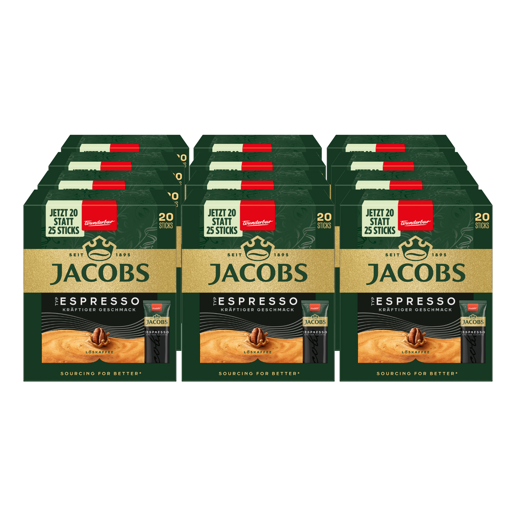 Jacobs Espresso Sticks 36 g, 12er Pack - Bild 1