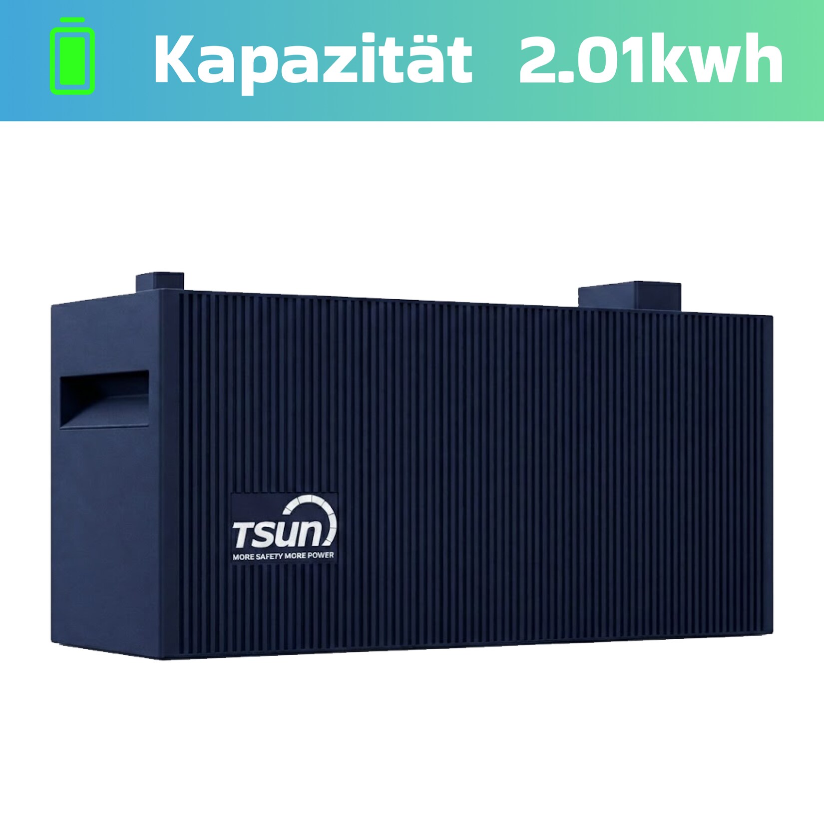 TSUN SOLARCAN Erweiterungsspeicher TSOL-DB2000Lite 2 kWh Solarspeicher LiFePO4, IP65, 2400 W PV Eingang, DC-gekuppelte Batterie für Balkon, Dach & Haus, Solarakku