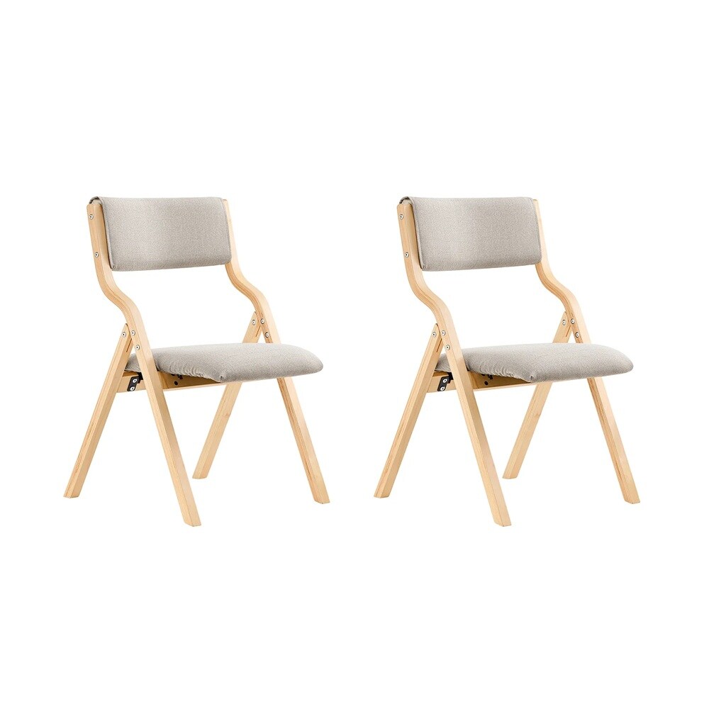 SoBuy 2 Klappstühle im 2er-Set Hellgrau 48x42x80cm Nordisch | 04251388645666