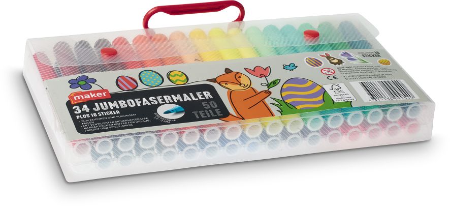 Jumbo Fasermalkoffer + Sticker - Bild 1