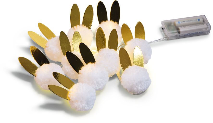 Dekor Osterlichterkette Hase - Bild 1