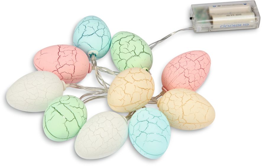 Dekor Osterlichterkette bunte Eier - Bild 1