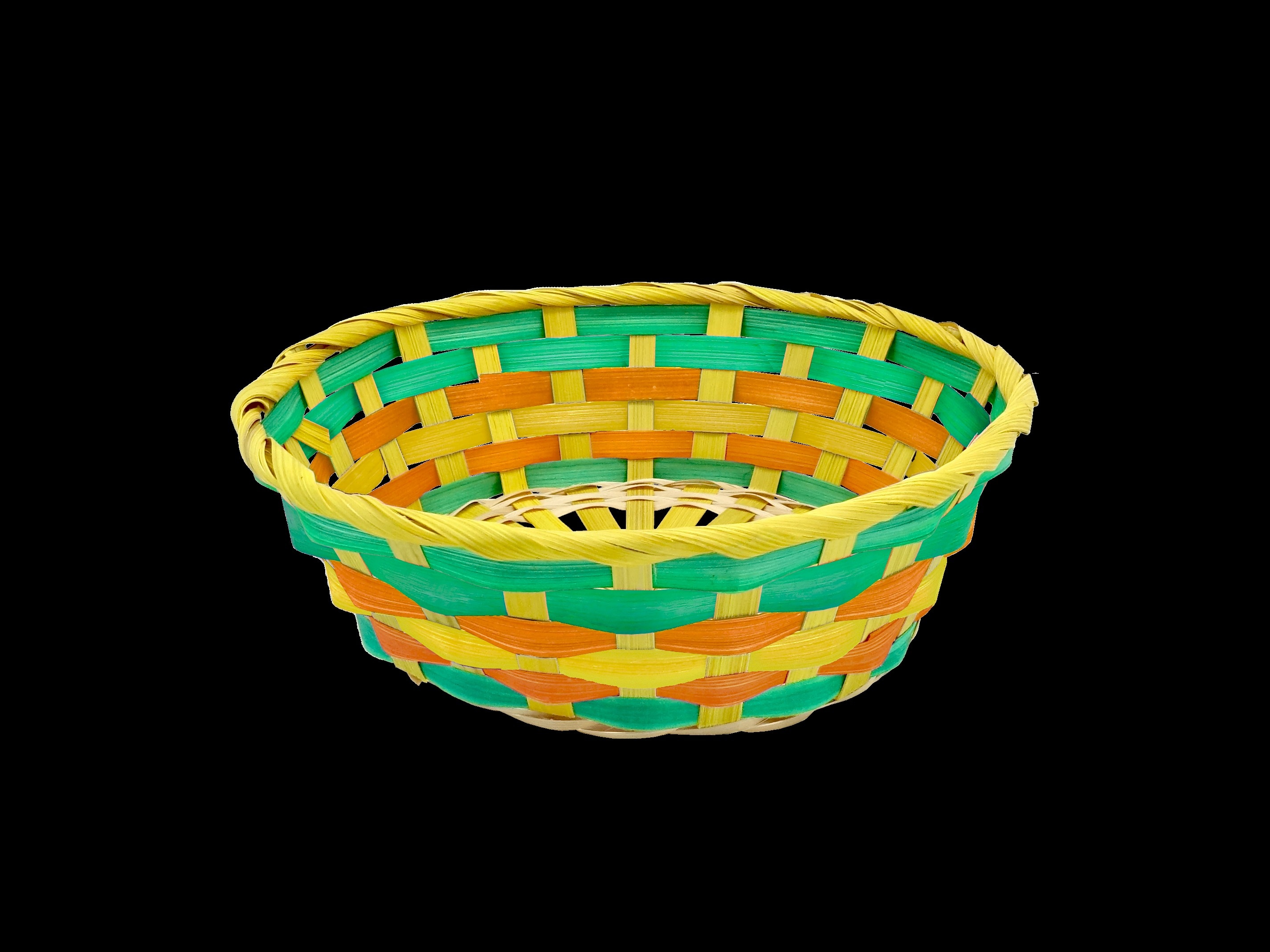 Osterkorb geflochten gelb-orange - Bild 1