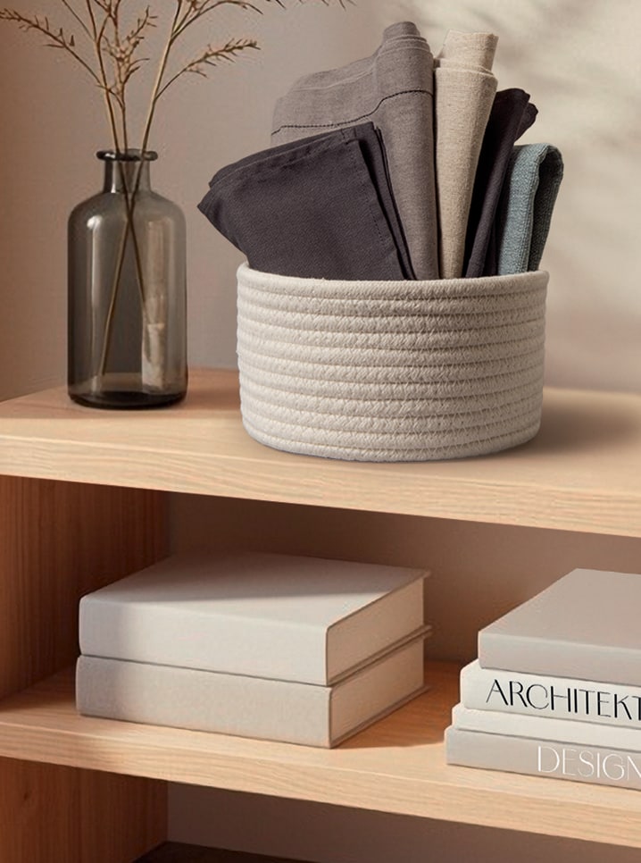 Dekor Aufbewahrungsk&ouml;rbchen 3er Set, creme - Bild 1