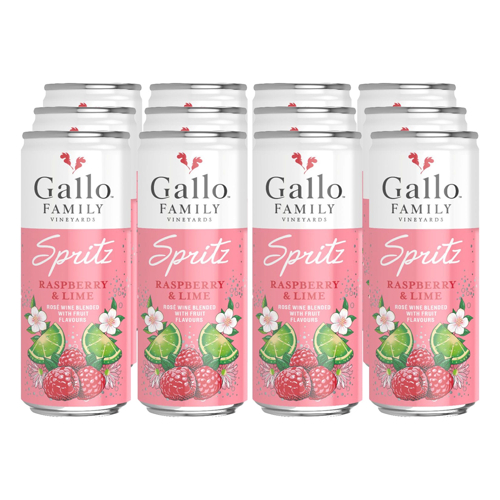Gallo Family Vineyards Spritz Himbeere Limette Dose 5,5 % vol 0,25 Liter, 12er Pack - Bild 1