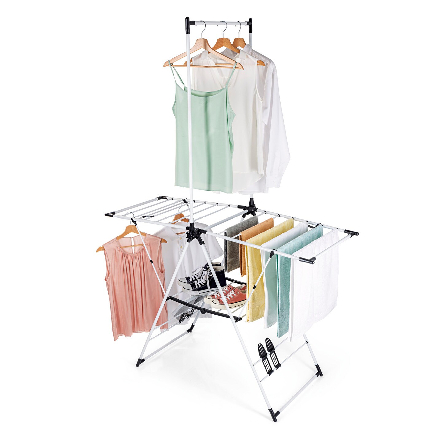 EASYmaxx W&auml;schest&auml;nder mit Kleiderstange - Bild 1