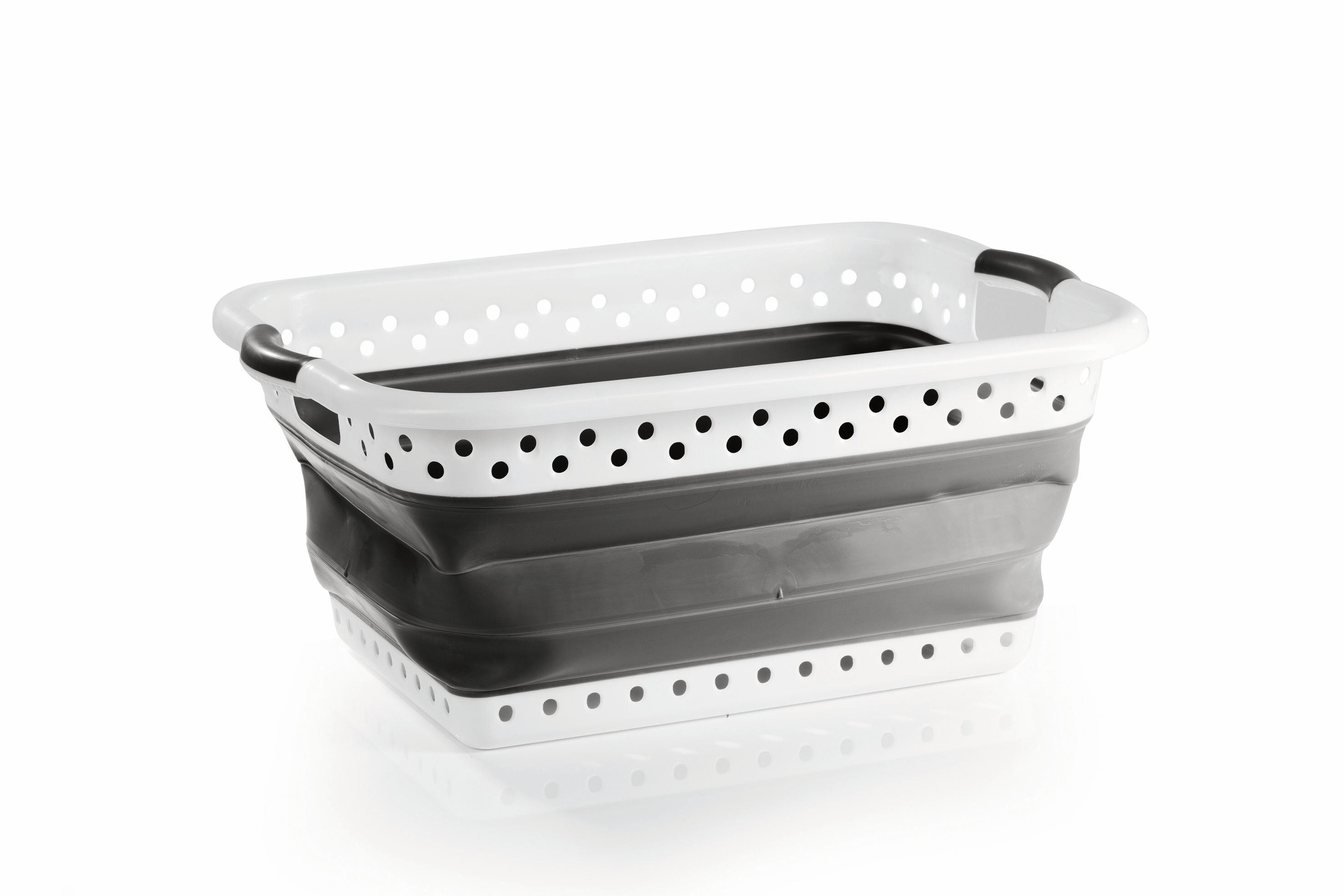 EASYmaxx W&auml;schekorb faltbar 41l wei&szlig;/grau - Bild 1