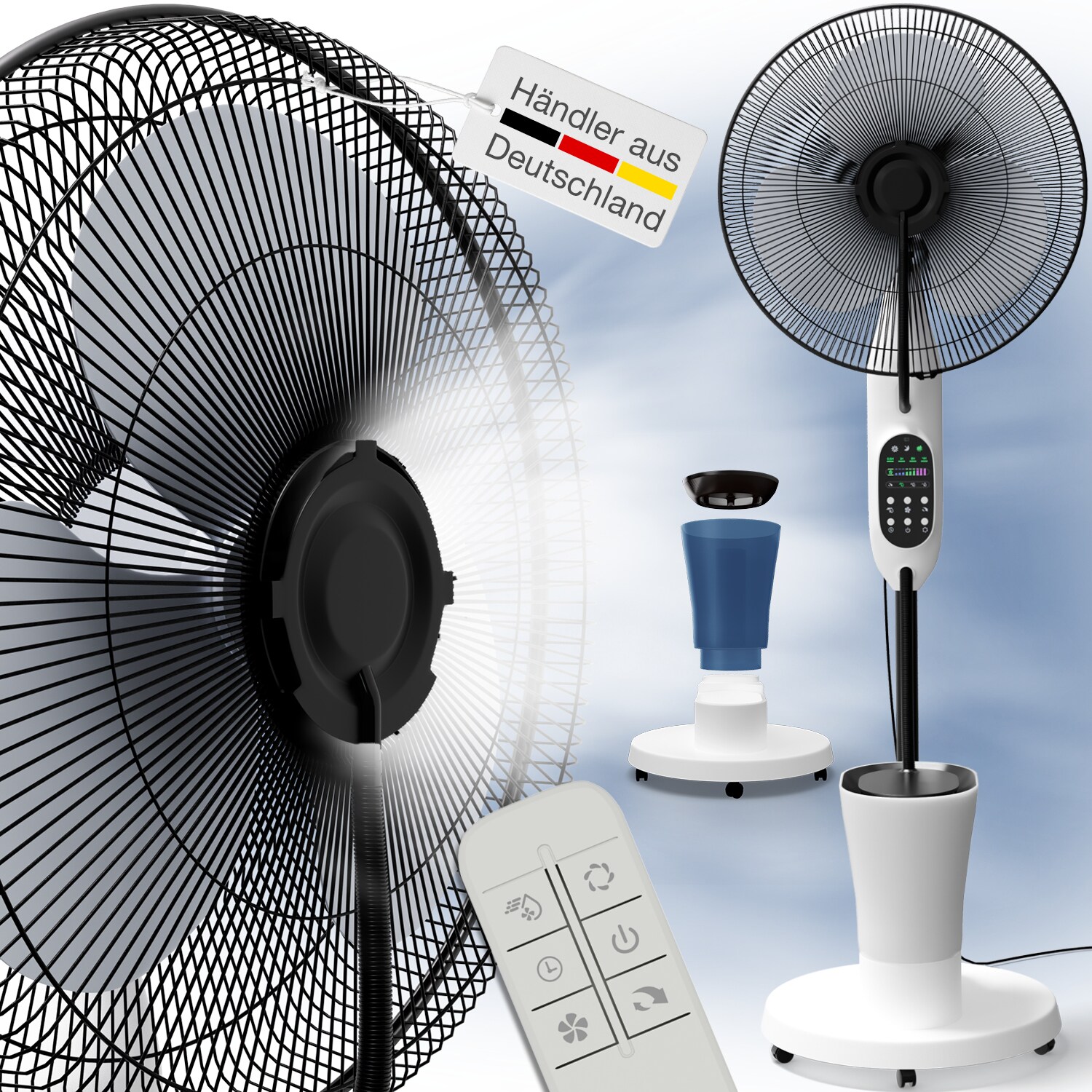 Standventilator mit Luftbefeuchtung, weiß | 04260641683413