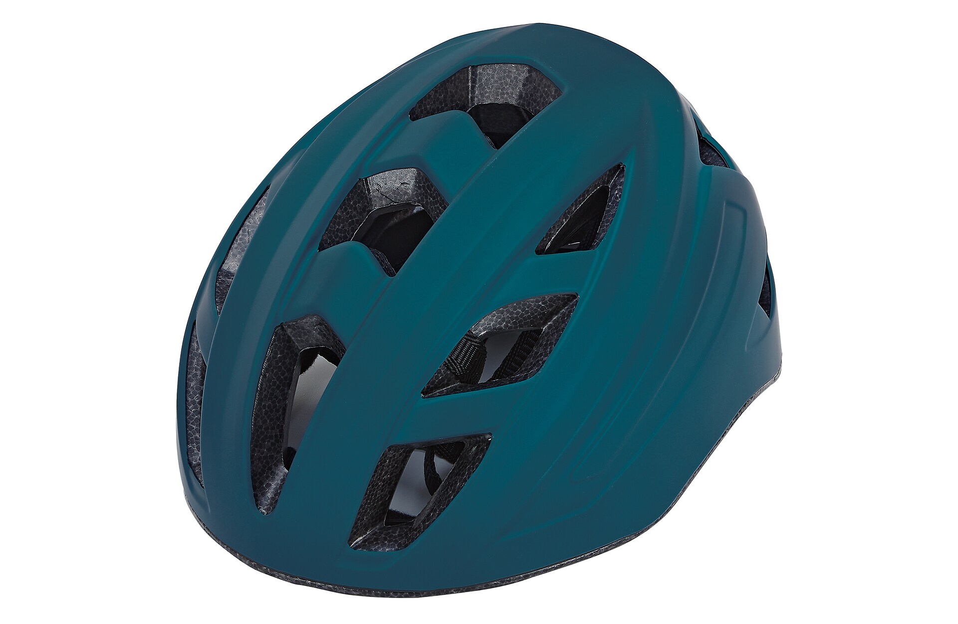 ECO Urban Fahrradhelm, sto&szlig;feste Hartschaum-Innenschale, mit LED-Licht und Reflektionsstreifen, Gr&ouml;&szlig;e: 52-59 cm, Farbe: blau - Bild 1