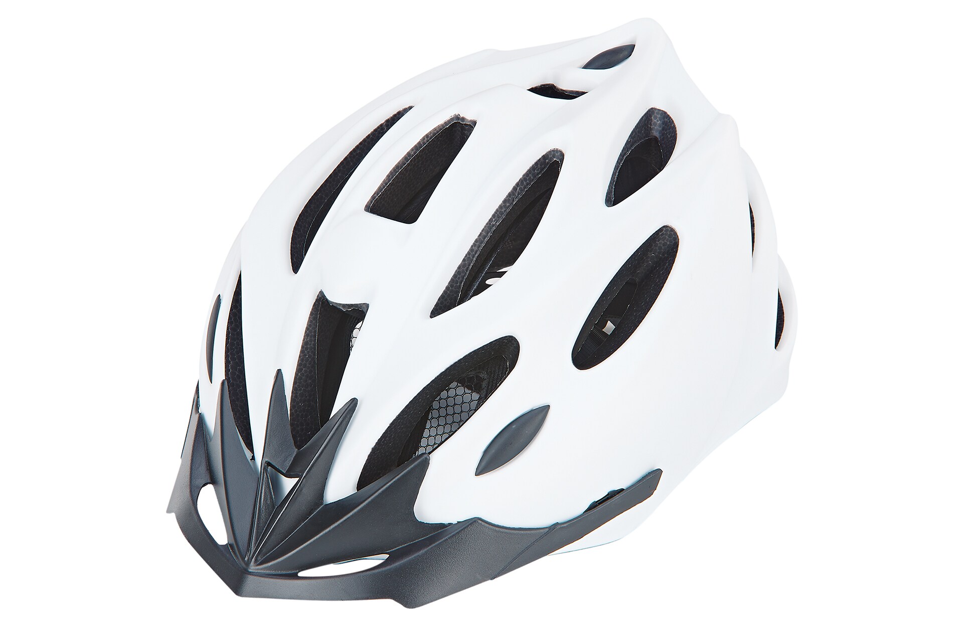 Erwachsenen-Fahrradhelm, Inmold, Gr&ouml;&szlig;e: 55-58 cm, 240 g, Farbe: wei&szlig; mit Reflexstreifen - Bild 1