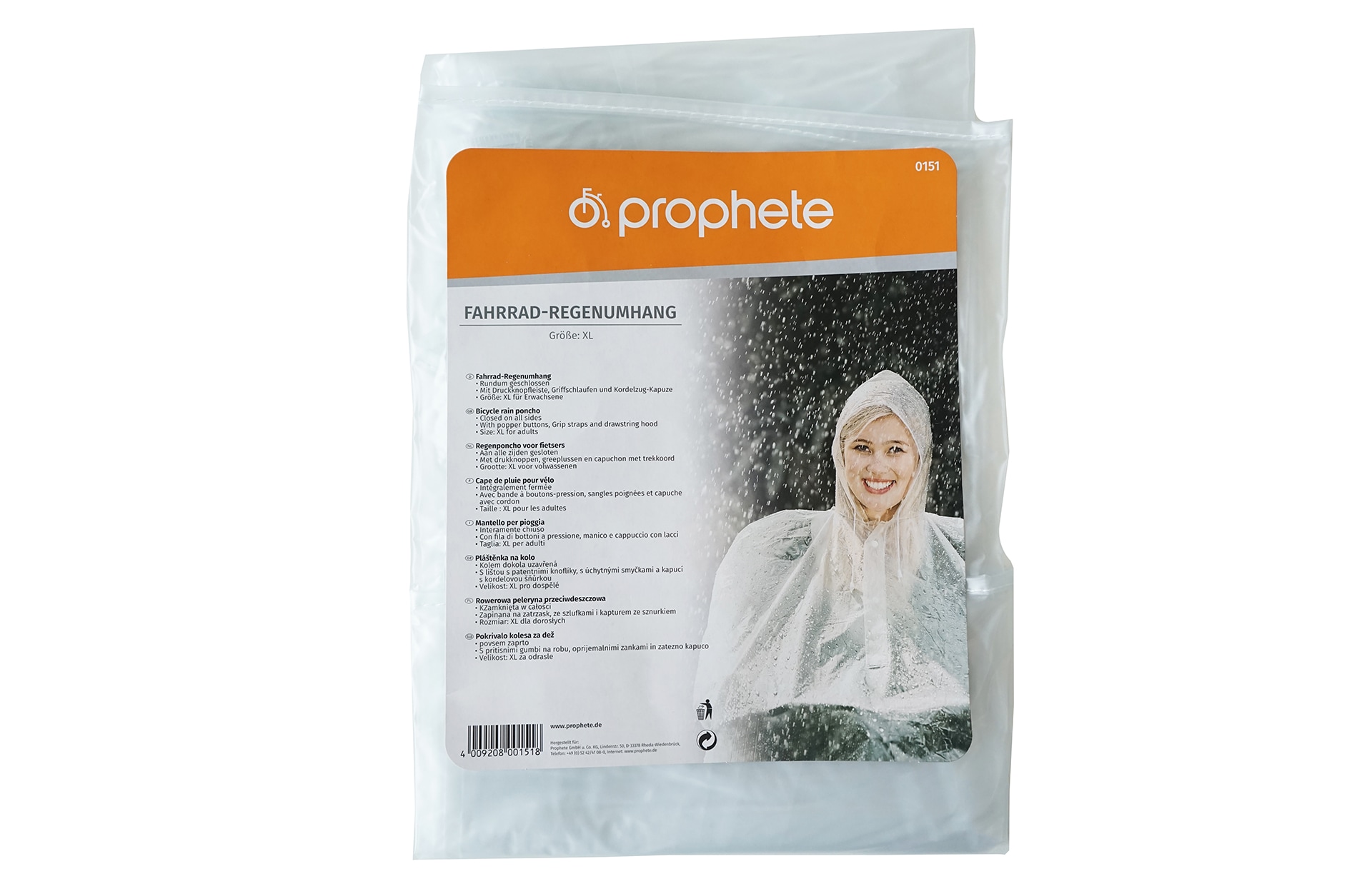 Fahrrad Regenumhang, wasser- und winddichtes Material, Einheitsgr&ouml;&szlig;e, f&uuml;r Erwachsene, Farbe: blau - Bild 1