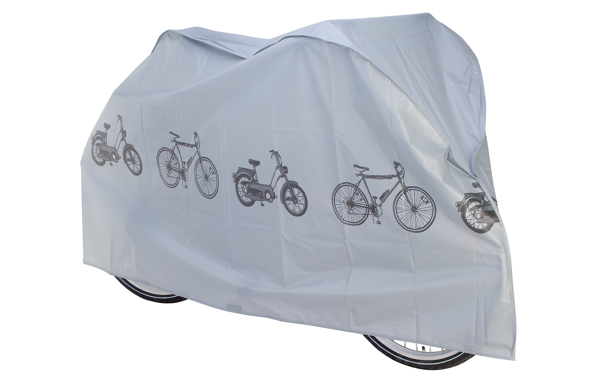 Zweirad-Faltgarage, bis 29" E-Bikes, mit Klettverschluss in der Mitte, Gr&ouml;&szlig;e: 100 x 200 cm, Farbe: grau - Bild 1