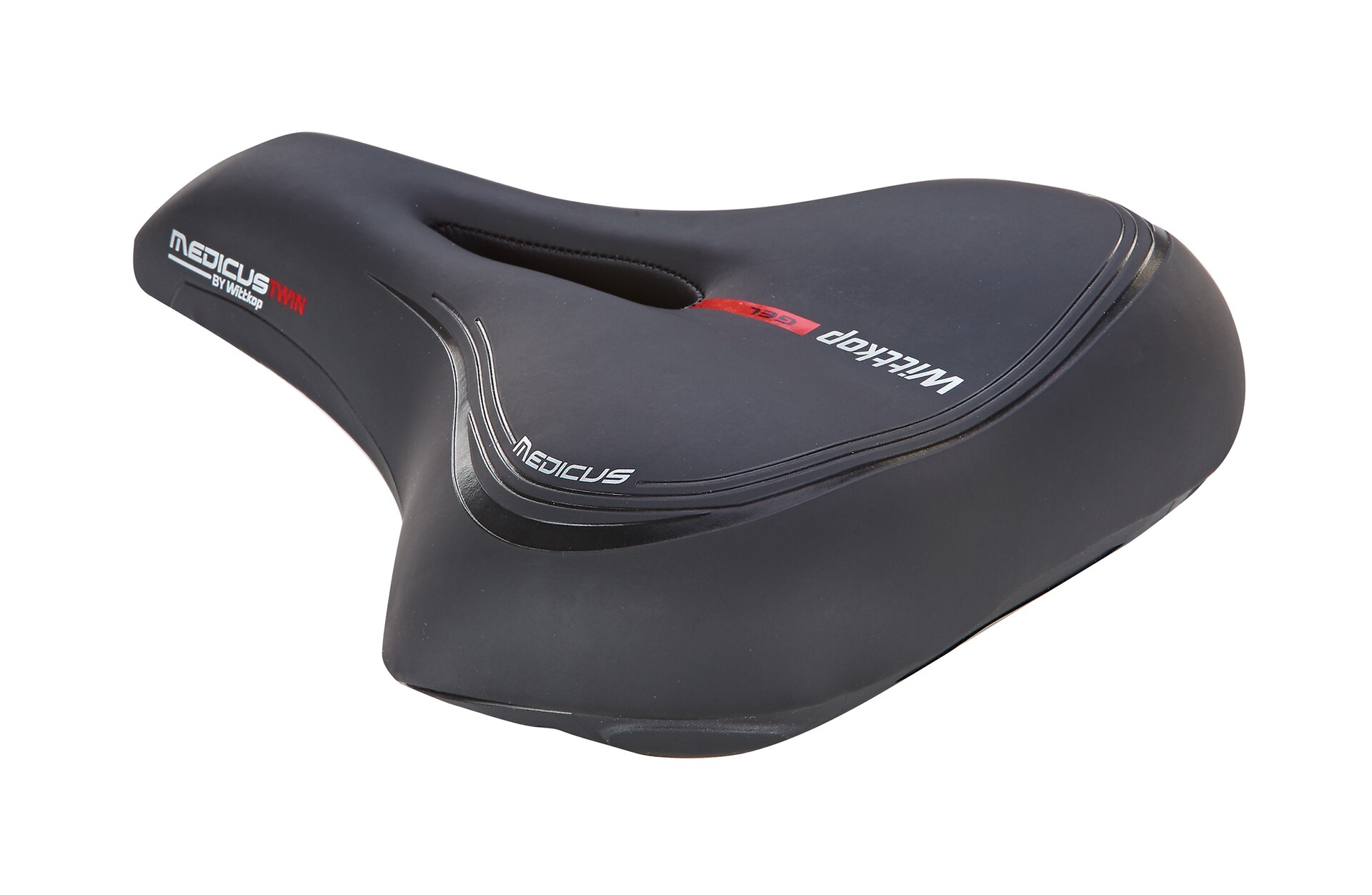 Gesundheitssattel City "Medicus", mit Geleinlage und Elastomerd&auml;mpfung, Farbe: schwarz - Bild 1