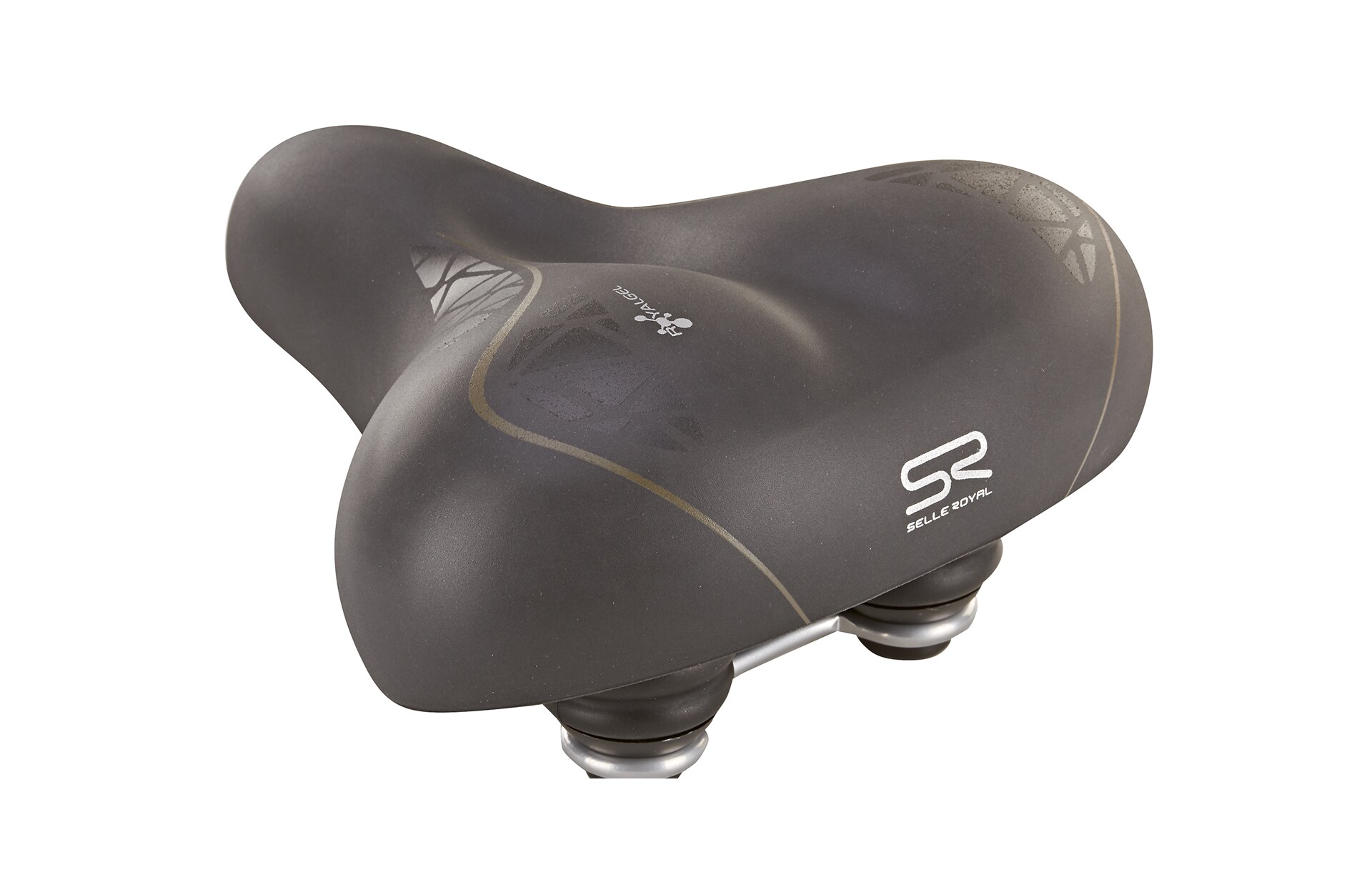 Touren-City-Sattel, mit Vollschaumpolsterung und Geleinlage, mit Elastomerd&auml;mpfung, Farbe: schwarz - Bild 1