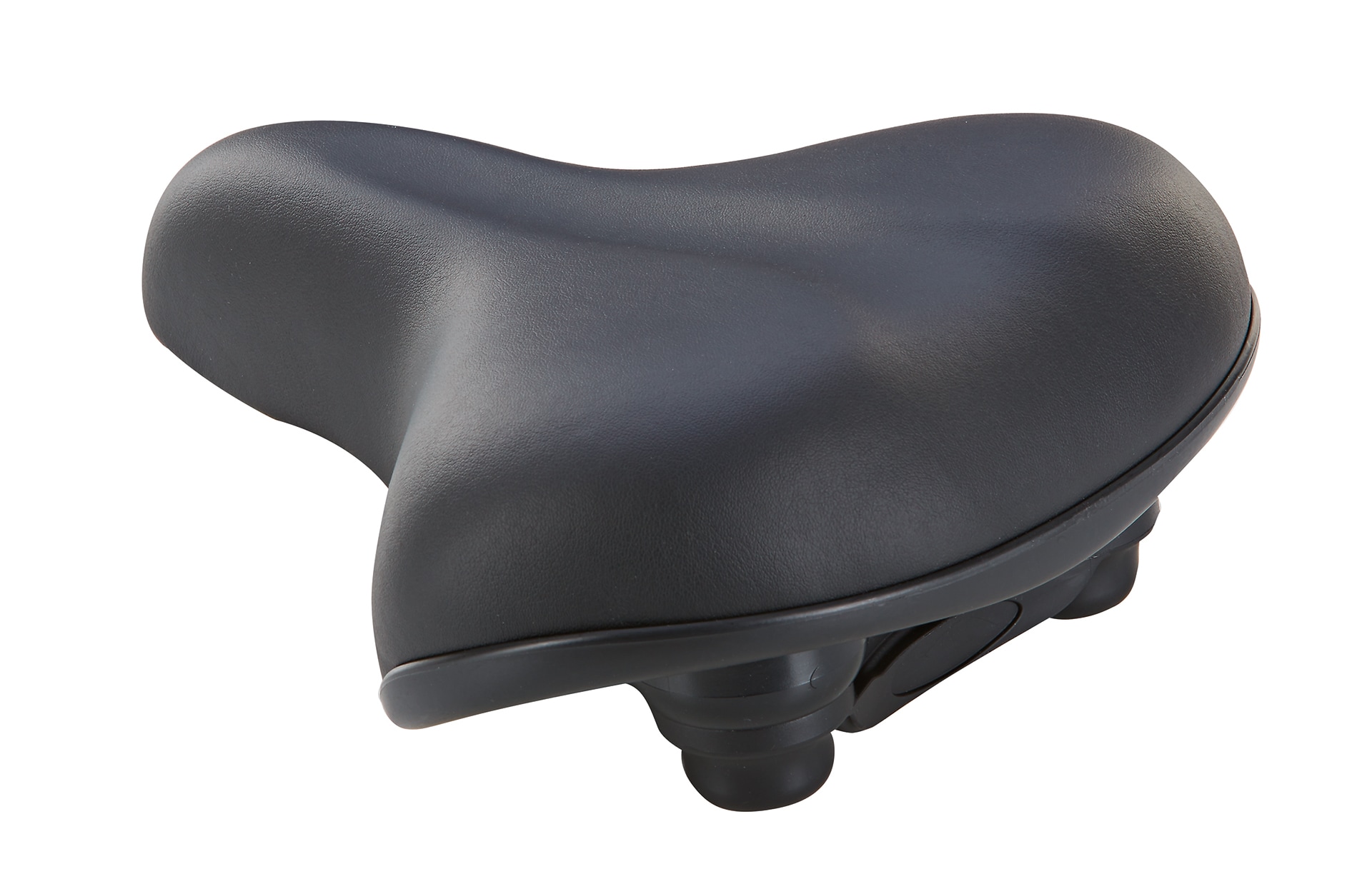 Touren-City-Sattel, mit Vollschaumpolsterung und Elastomerd&auml;mpfung, Farbe: schwarz - Bild 1