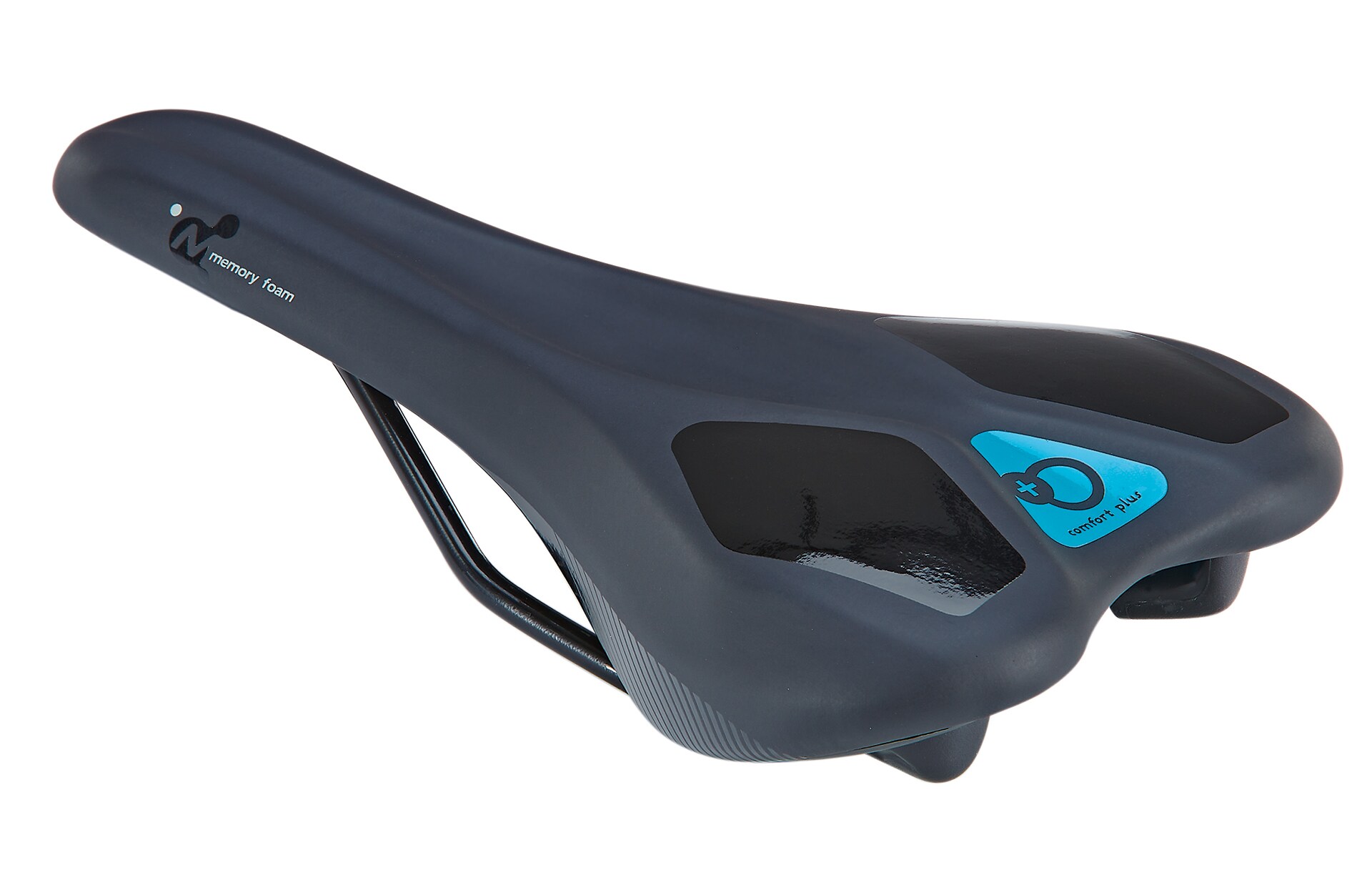 Mountainbike-Sattel, mit Memory Foam, mit Fixierungsskala, Farbe: schwarz - Bild 1