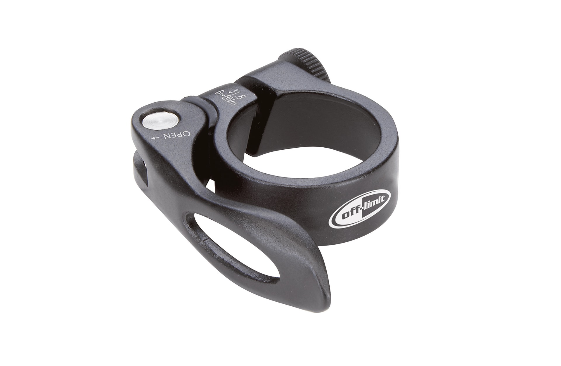 Alu-Sattelklemmring, mit Schnellspanner: 31,8 mm, Farbe: schwarz - Bild 1