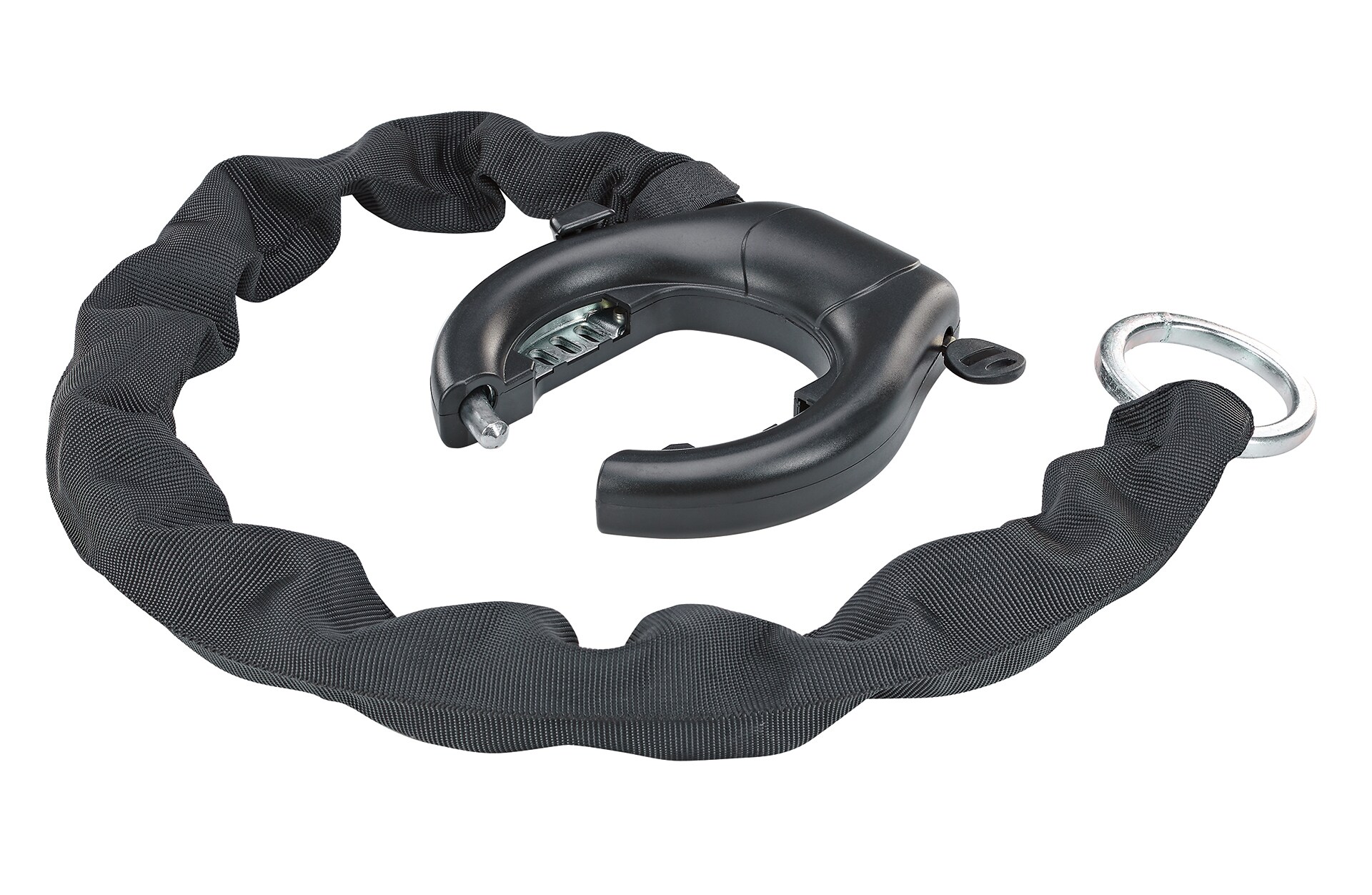 Rahmenschloss, ART** zertifiziert, inkl. 2 Laser-Cut Schl&uuml;ssel (1x mit LED), Schl&uuml;sselwegfallsperre, mit Kindersicherung, Raddurchlauf: 60 mm - Bild 1