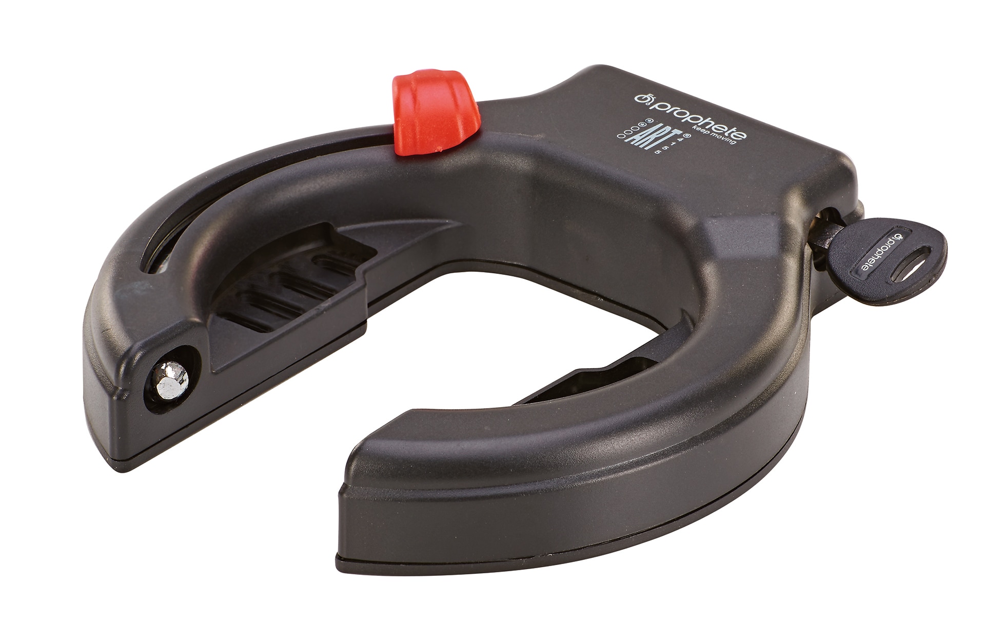 Rahmenschloss, ART** zertifiziert, inkl. 2 Laser-Cut Schl&uuml;ssel (1x mit LED), Schl&uuml;sselwegfallsperre, Raddurchlauf: 57 mm - Bild 1