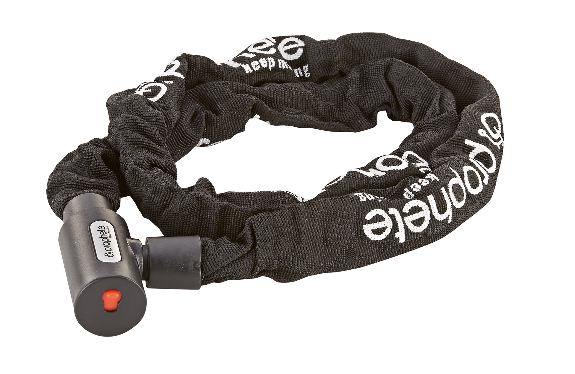 Kettenschloss, inkl. 2 Laser-Cut Schl&uuml;ssel (1x mit LED), Schlie&szlig;automatik, Schl&uuml;sselwegfallsperren, Staubschutzkappe, L&auml;nge: 120 cm - Bild 1