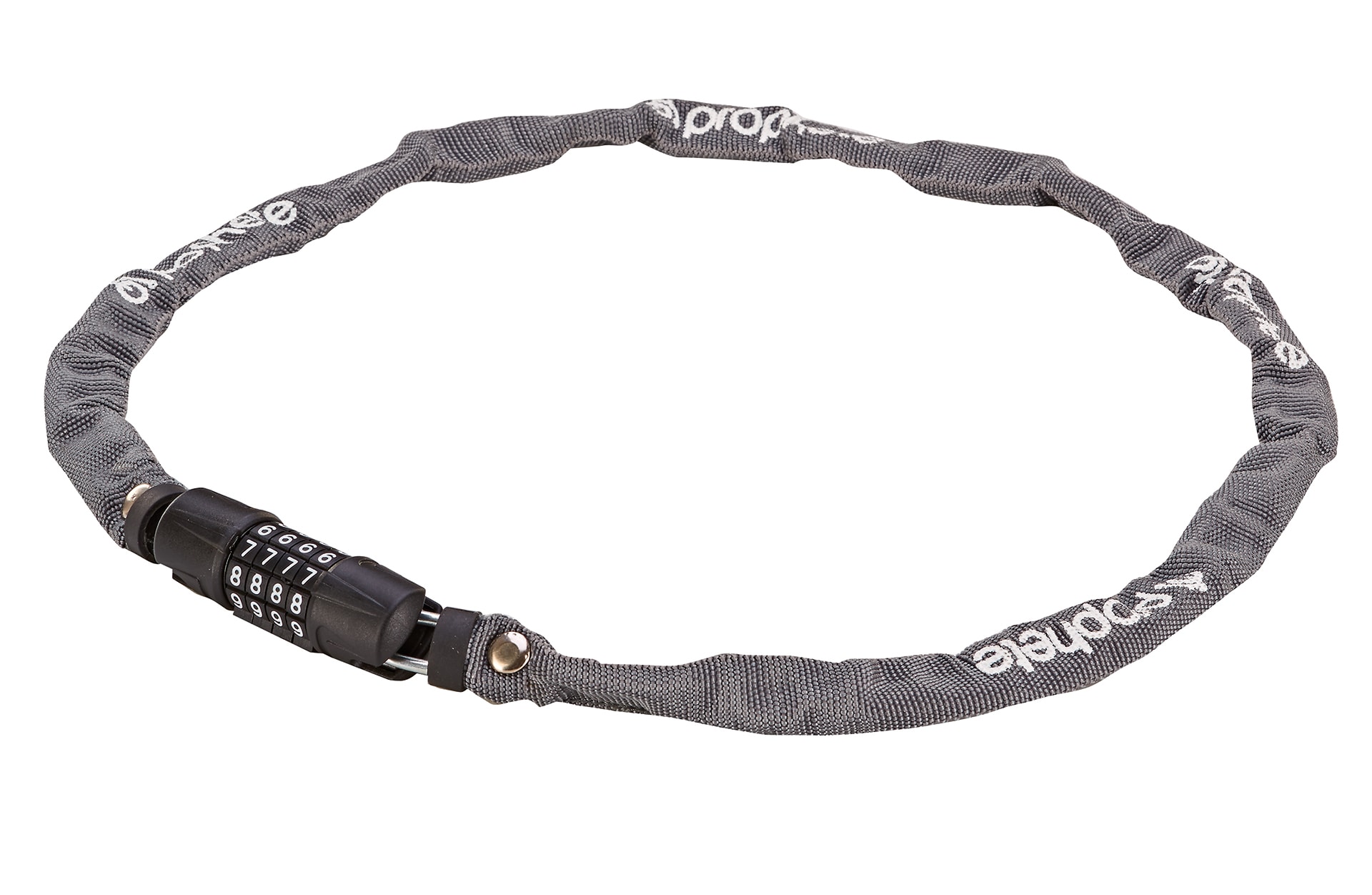 Zahlen-Kettenschloss, 4-Zahlen-Kombination, frei kodierbar, sehr leicht und flexibel, L&auml;nge: 90 cm - Bild 1