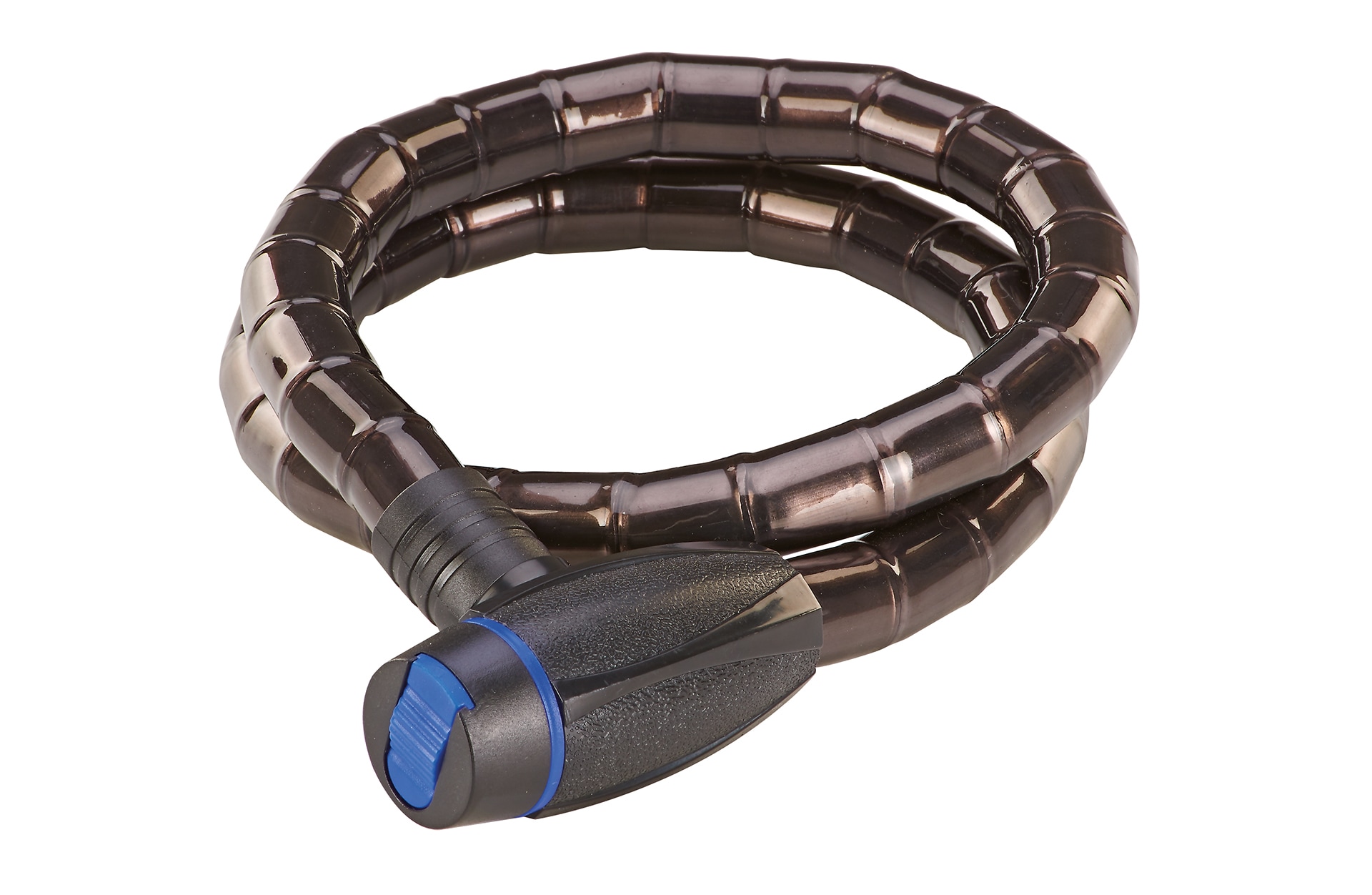 Panzerkabelschloss, inkl. 2 Schl&uuml;ssel, Zylinderschutzkappe, extra geh&auml;rtete Stahlh&uuml;lsen, L&auml;nge: 85 cm - Bild 1