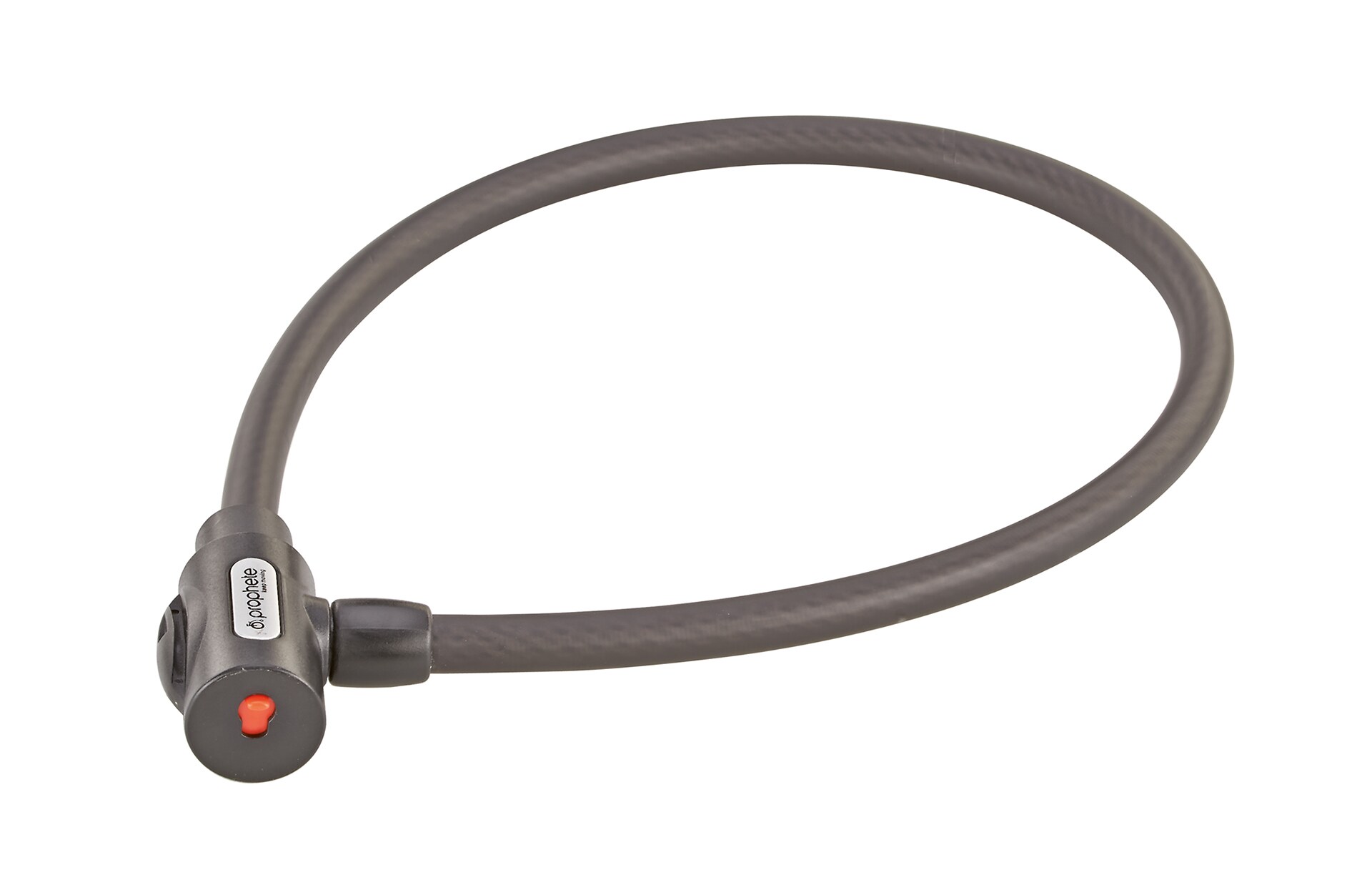 Kabelschloss, inkl. 2 Laser-Cut Schl&uuml;ssel (1x mit LED), Schlie&szlig;automatik, inkl. Halterung f&uuml;r Sattelst&uuml;tze, L&auml;nge: 80 cm - Bild 1