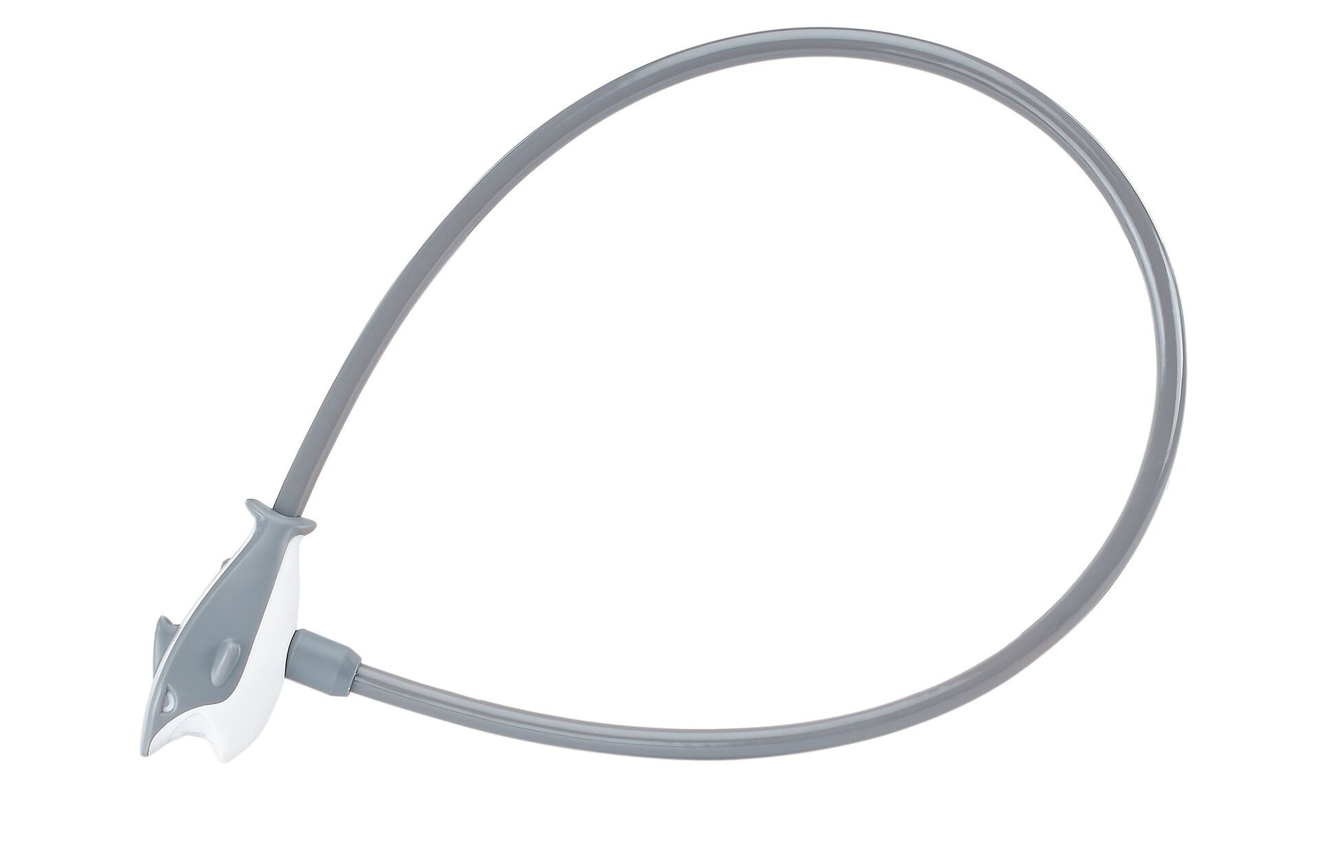 Kabelschloss, inkl. 2 Schl&uuml;ssel, Automatisches Schlie&szlig;system, L&auml;nge: 650 mm, Farbe: grau, mit Hai Kopf-Verschluss - Bild 1