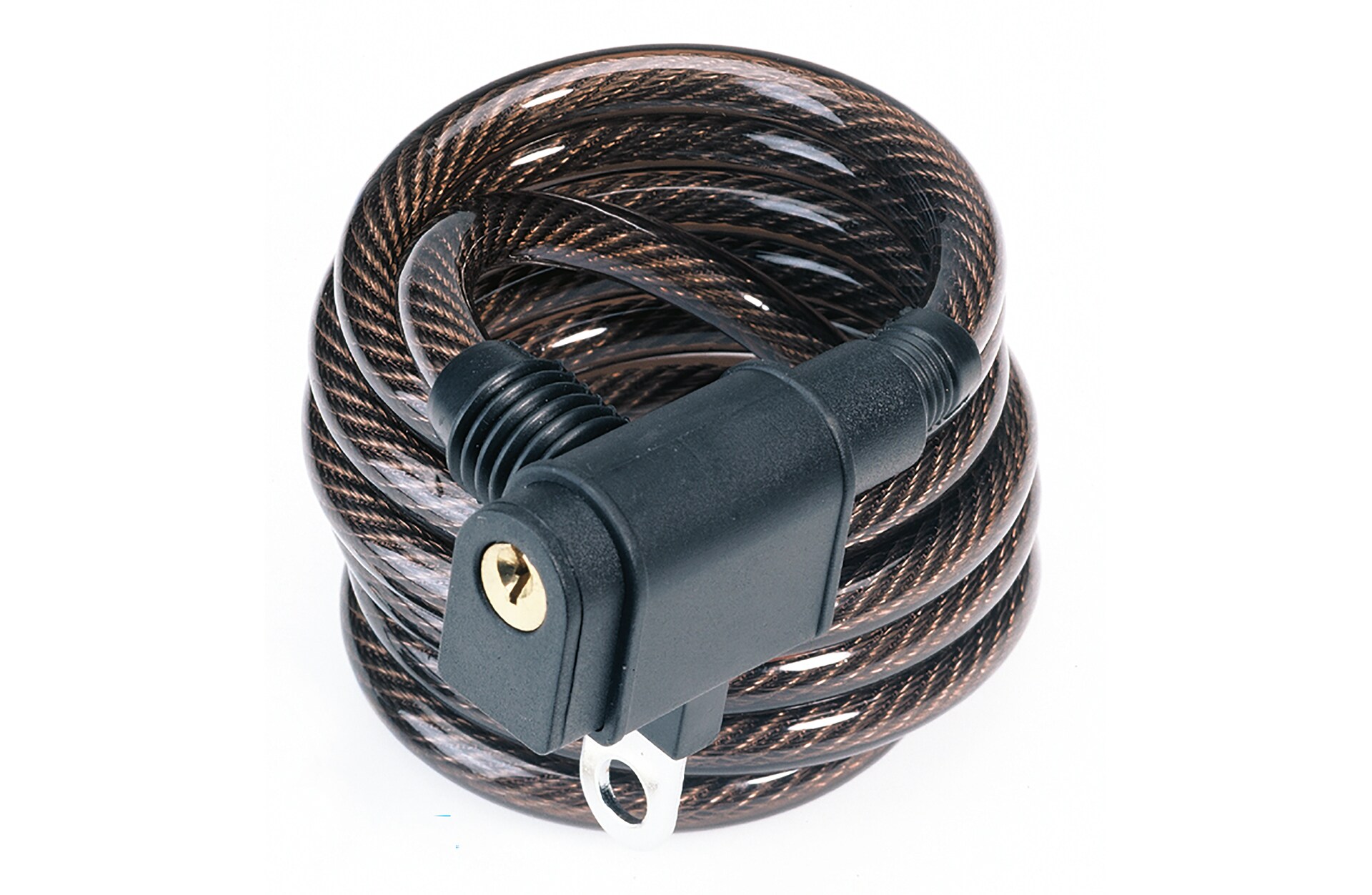 Spiralkabelschloss, inkl. 2 Schl&uuml;ssel, inkl. Halterung f&uuml;r Sattelklemmbolzen, L&auml;nge: 150 cm - Bild 1