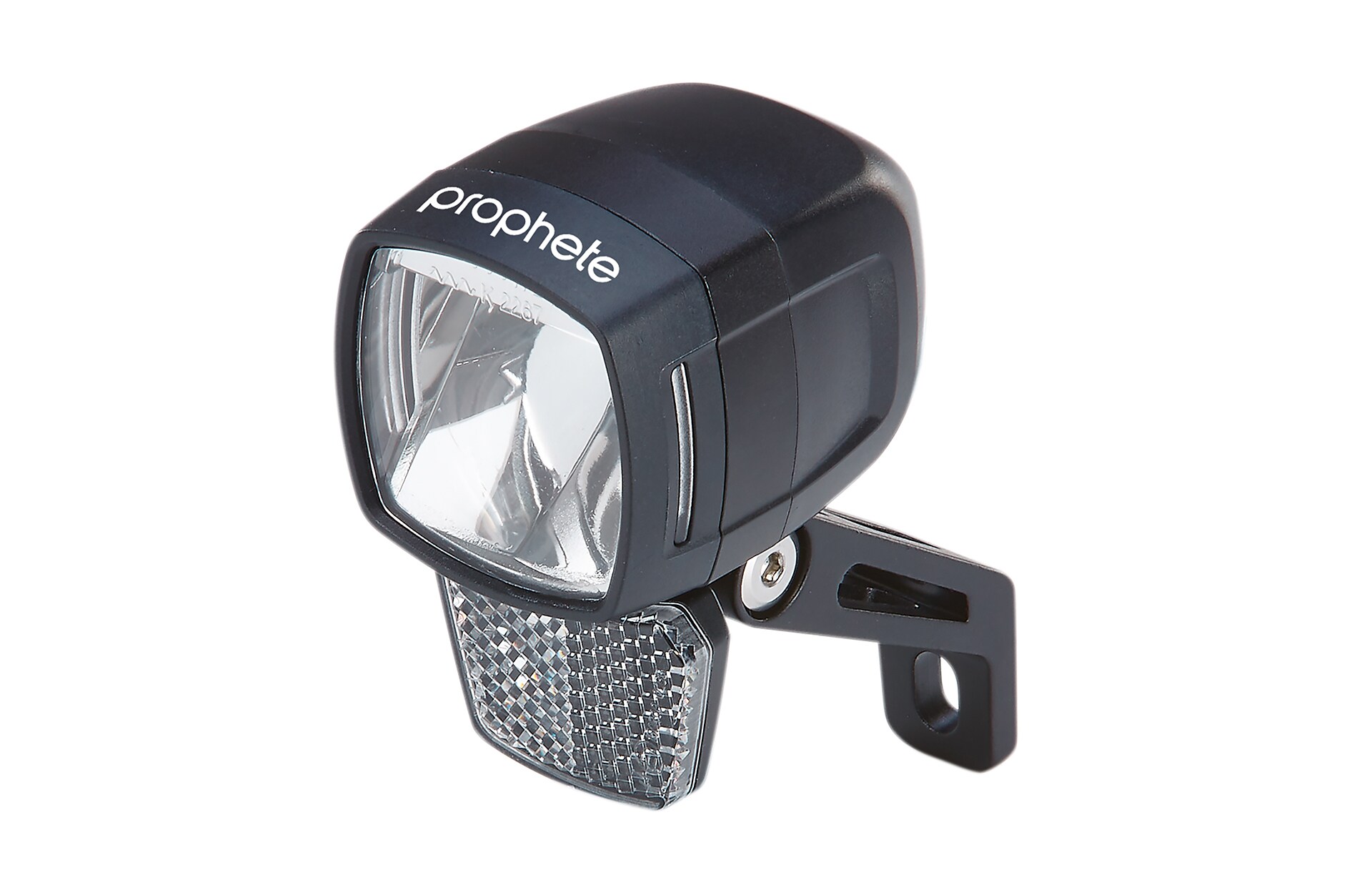 E-Bike Scheinwerfer 120 Lux, mit OSRAM LED's, f&uuml;r E-bikes (9-48 V), seitliche Lichtstreifen, integrierter Reflektor - Bild 1