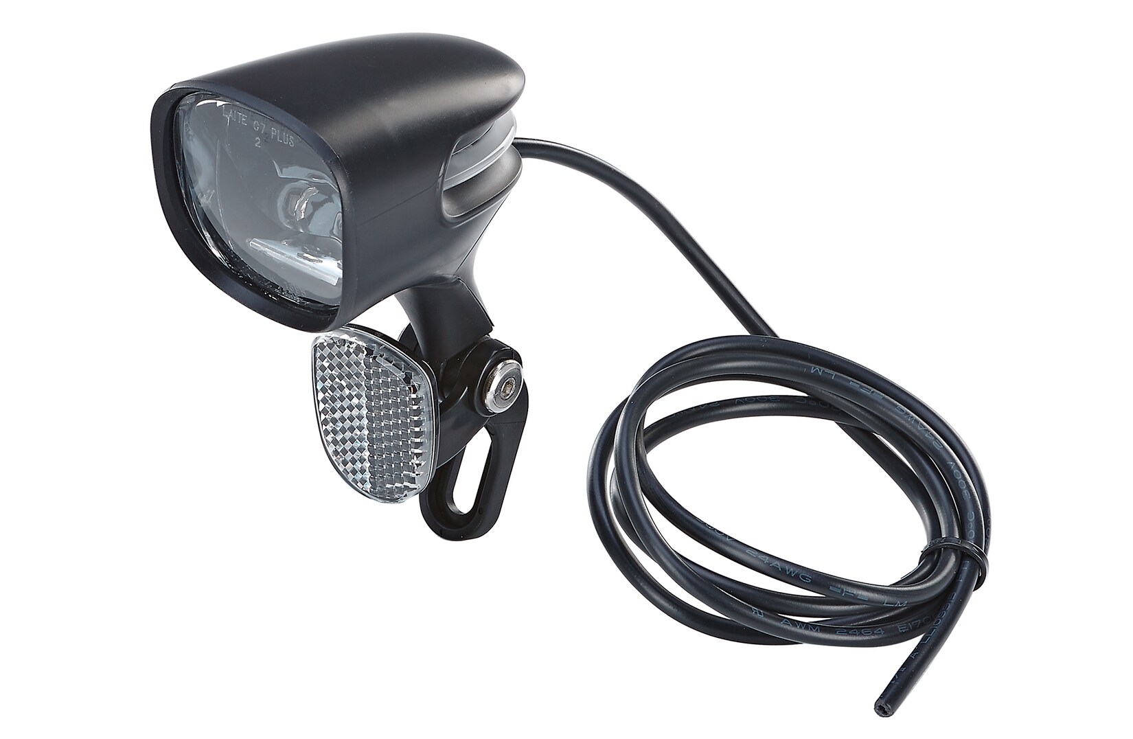 E-Bike Scheinwerfer 80 Lux, mit OSRAM LED's, für E-bikes (9-48 V), 360° Sichtbarkeit, integrierter Reflektor