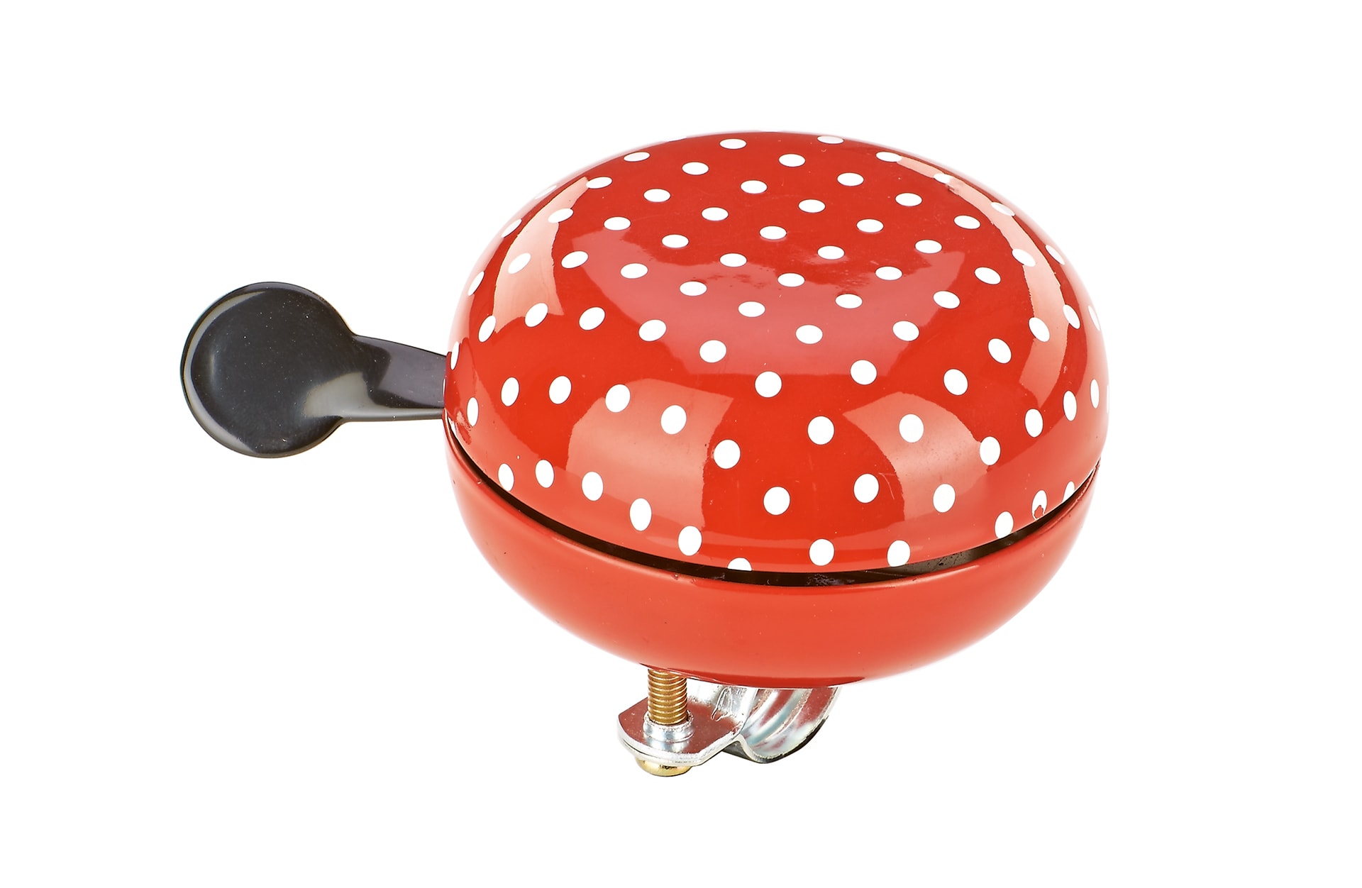 "Ding-Dong" Nostalgie-Klingel, mit Punkt-Motiven, rot - Bild 1