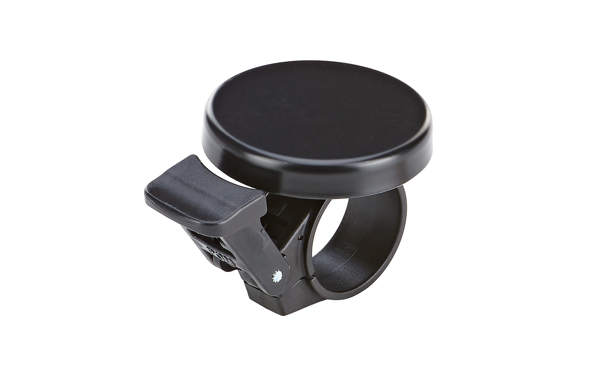 Klingel, flaches modernes Design, Klangk&ouml;rper aus Stahl, Farbe: schwarz matt - Bild 1