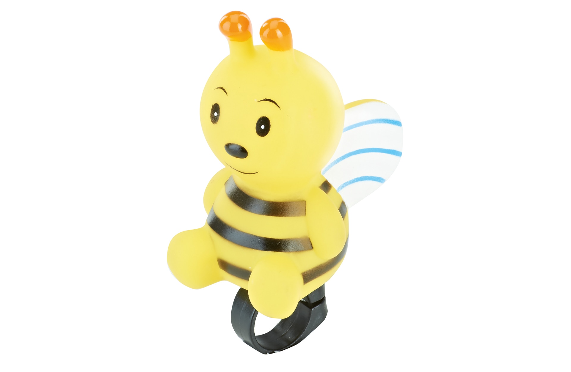 Kinderrad-Hupe, Kunststoff, gr&uuml;ner Frosch und gelbe Biene - Bild 1