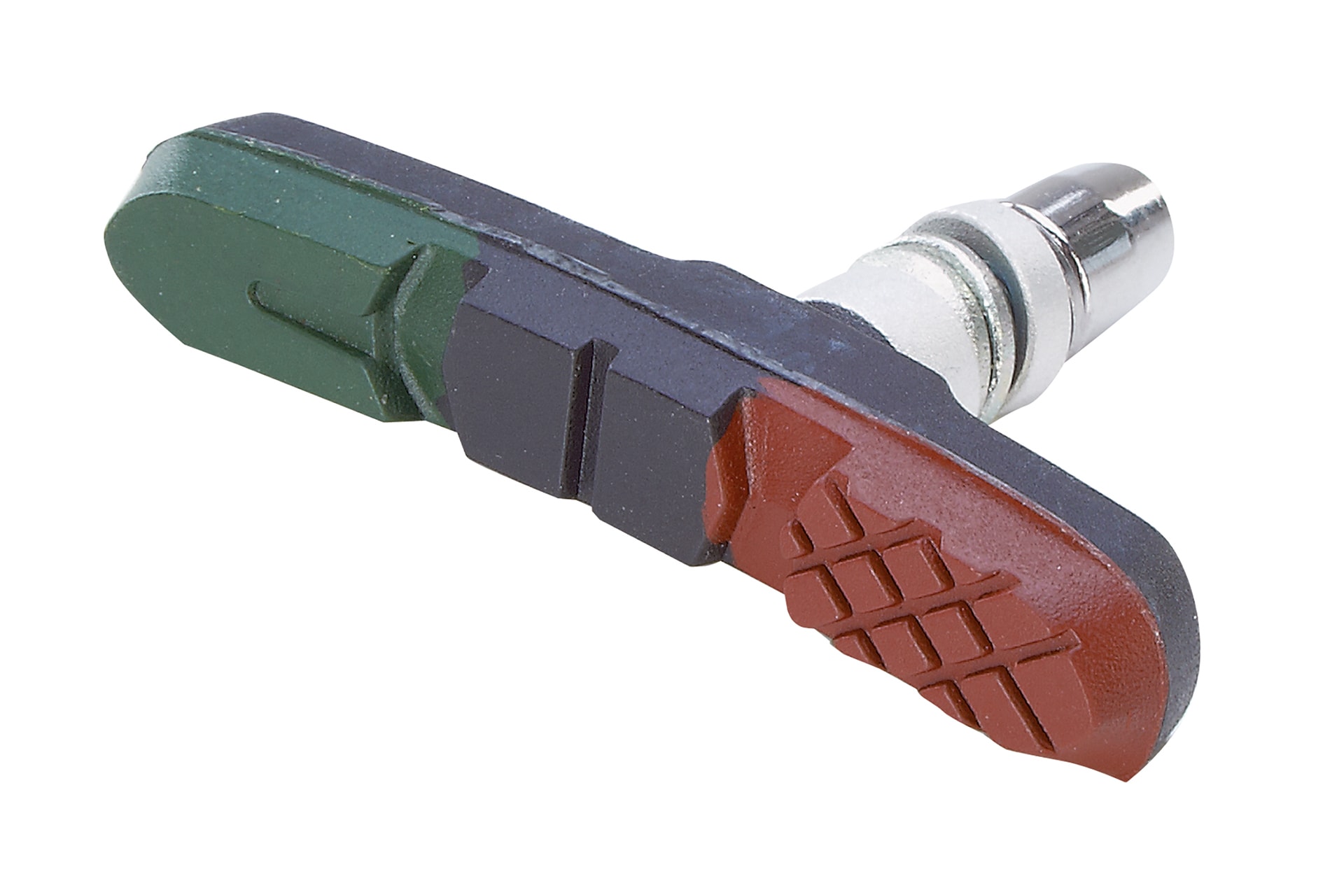 Allwetter V-Bremsschuhe f&uuml;r Alu-Felge, mit 6 mm Gewindebefestigung, 3 Komponenten, SHIMANO kompatibel, 2 St&uuml;ck - Bild 1