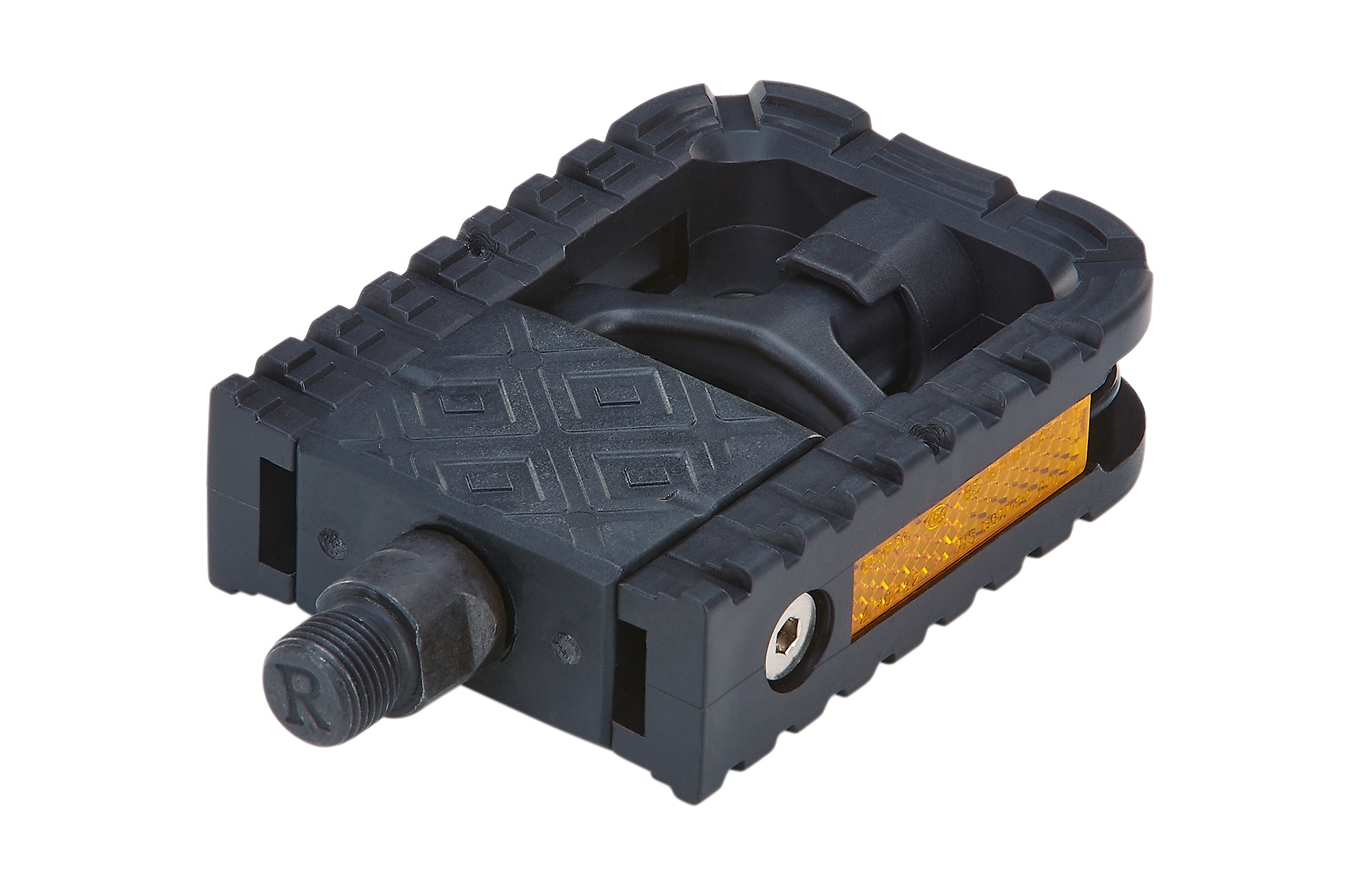 Klapp-Pedale, beidseitig klappbar, mit rutschfester Trittfl&auml;che, Aluminium/Kunststoff, mit Reflektoren - Bild 1