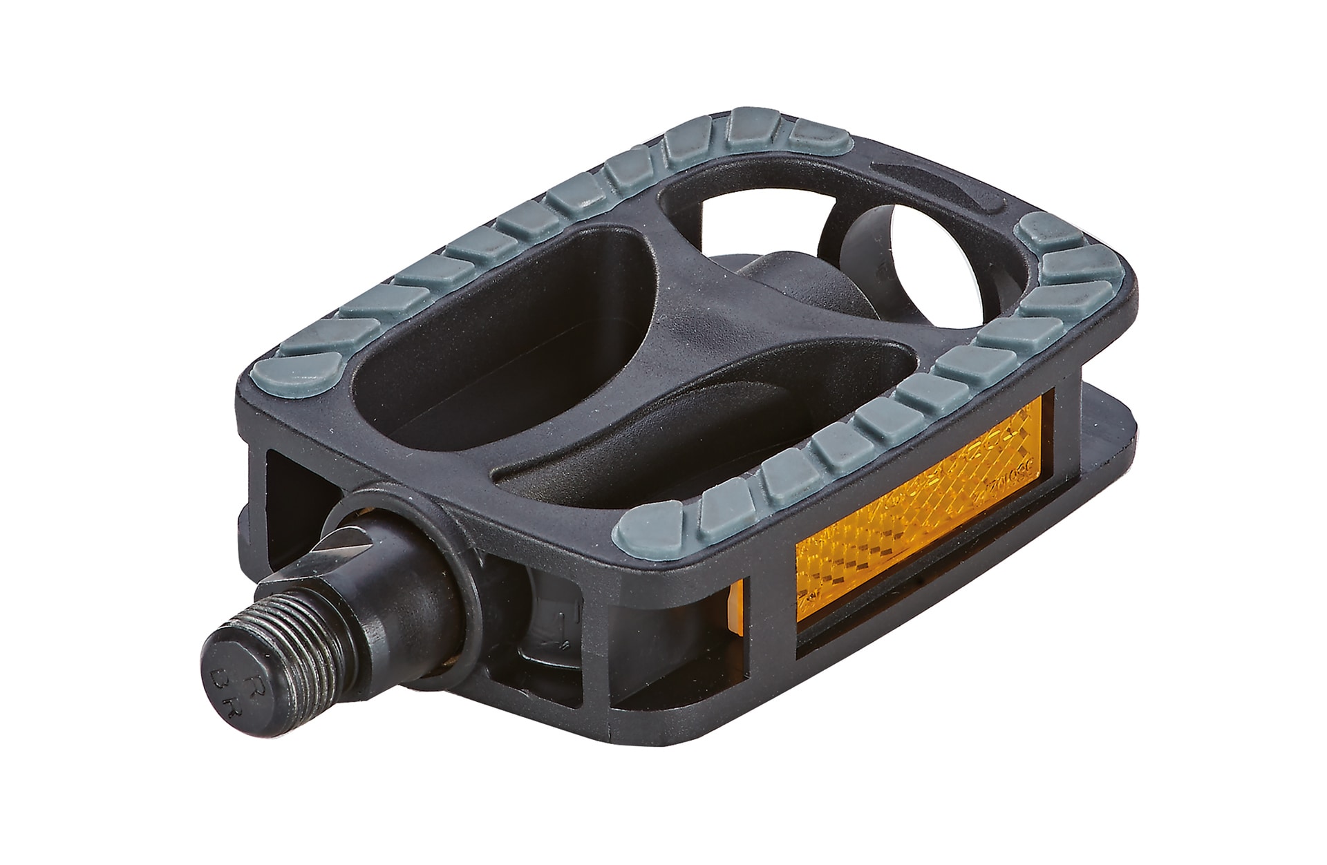 City-/Trekking Pedale, mit rutschfester Trittfl&auml;che, Aluminium Rahmen mit Gummiblock, mit Reflektoren - Bild 1