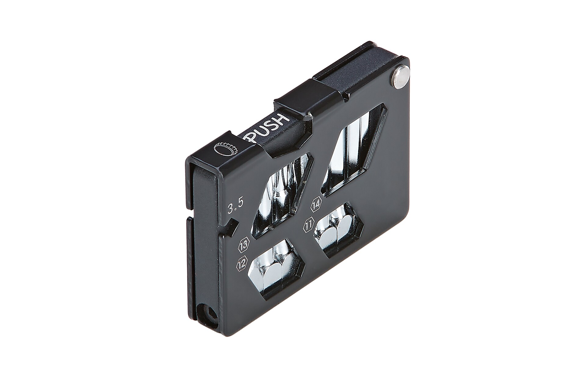 Multifunktionswerkzeug, 21 Funktionen, Innen-Sechskantschl&uuml;ssel (3,4,5,6 mm), Innenrundschl&uuml;ssel, Schraubenzieher, Schraubenschl&uuml;ssel (5-14 mm), Speichennippelspanner (3,2 und 3,5 mm), Flaschen&ouml;ffner - Bild 1