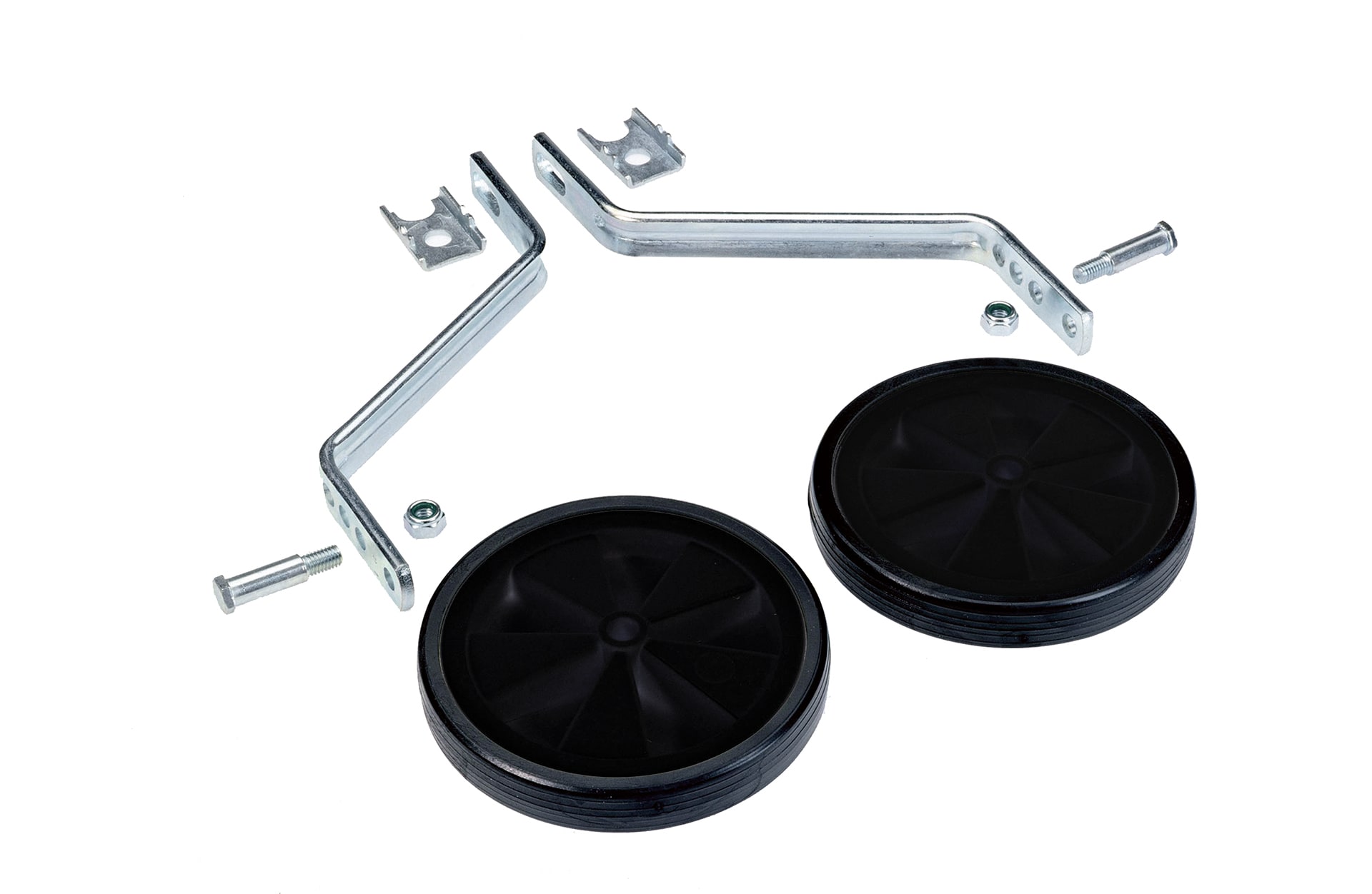 Universal-St&uuml;tzr&auml;der, f&uuml;r 16" bis 20", Kunststoffr&auml;der mit Vollgummireifen und Befestigungsteilen - Bild 1