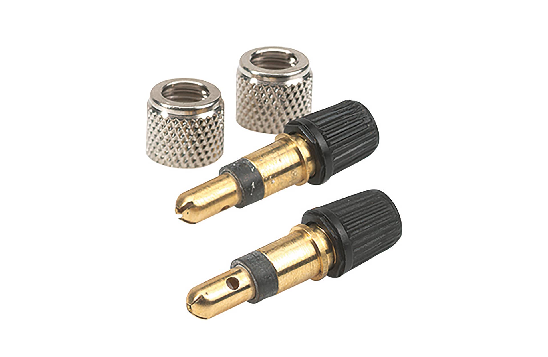 Patentventile, 2 St&uuml;ck, mit &Uuml;berwurfmutter und Ventilkappen - Bild 1