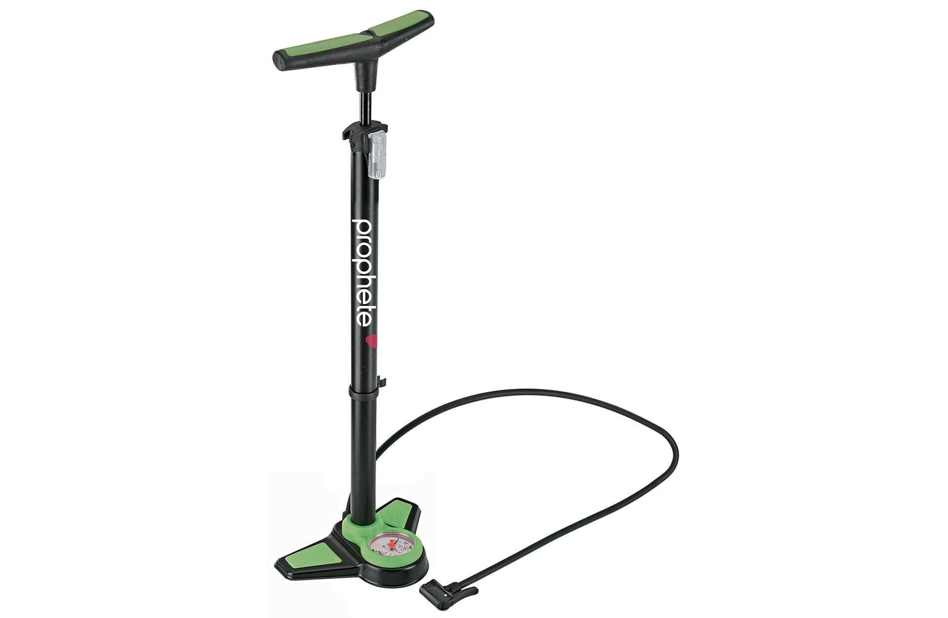 Standpumpe, f&uuml;r alle Ventilarten, 9 bar, mit Manometer, inkl. Adapter-Set, Stahl/Kunststoff - Bild 1